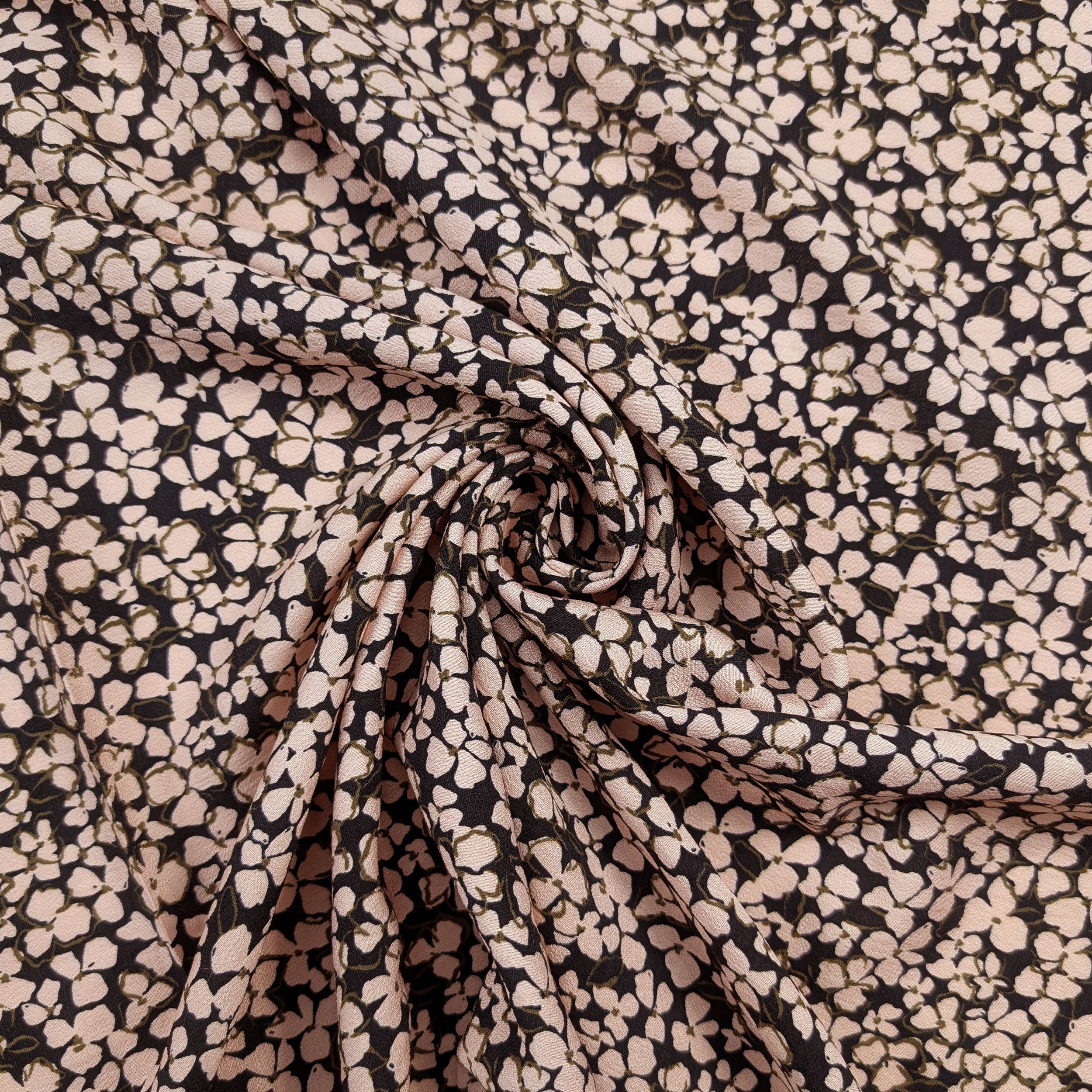 Viscose Powdery Flowers Black Background Image