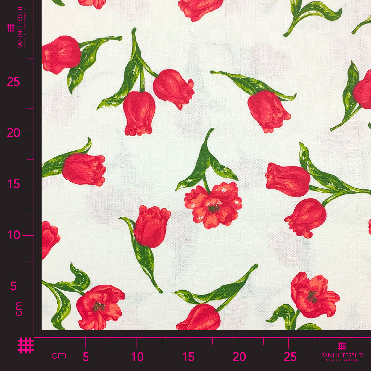Tissu Damina pour nappe Tulipes rouges Image