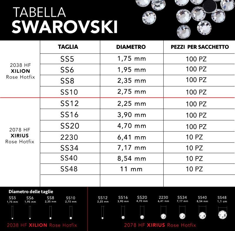 Swarovski misure anelli outlet