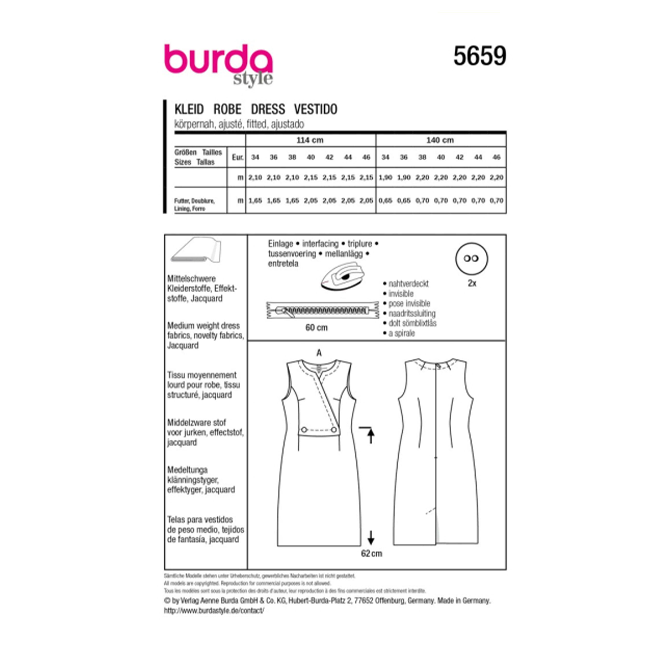 Burda Advanced Dress pattern Image