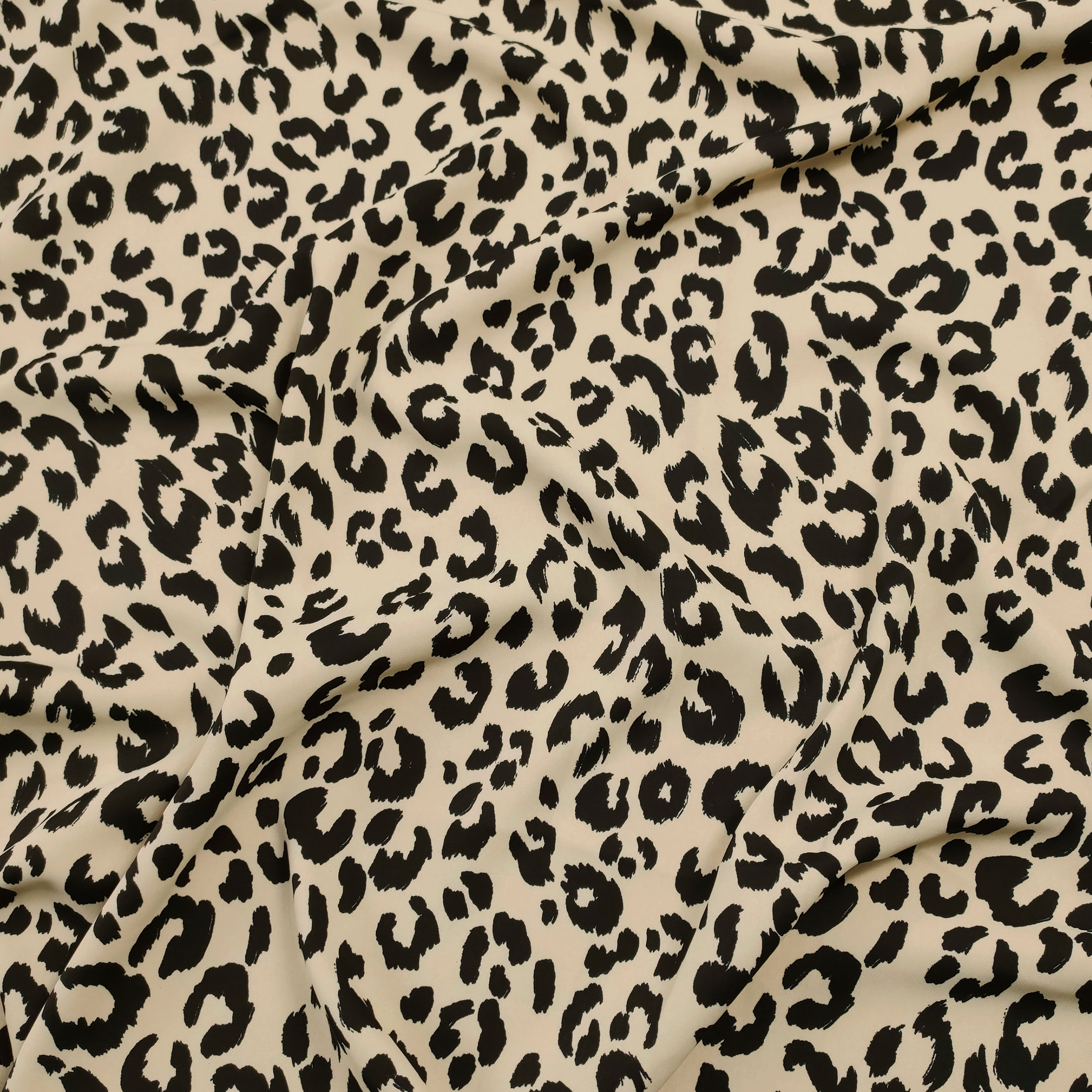 Tissu en sergé léopard Fond beige