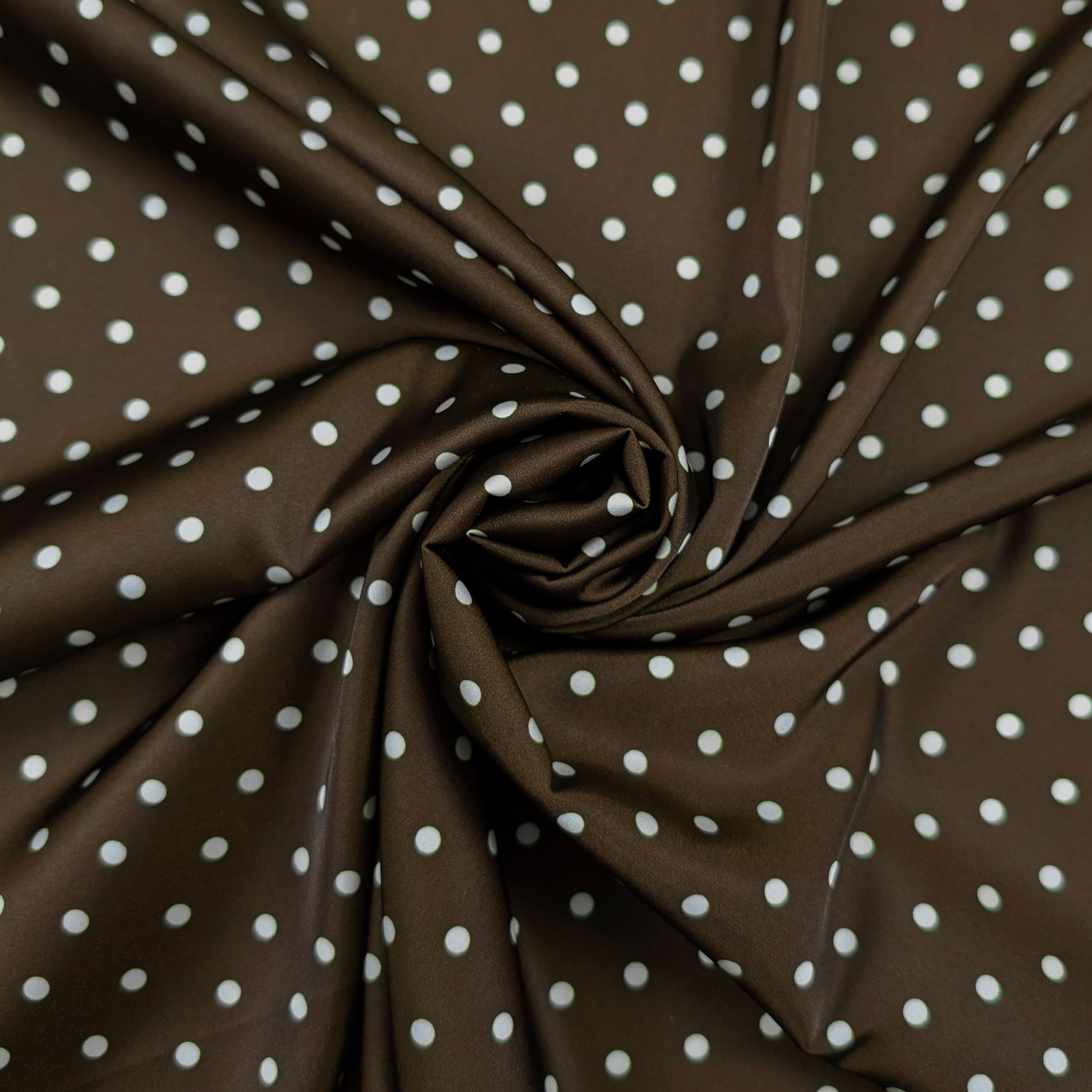 Satin Set High Fashion Polka Dot Background Brown Image