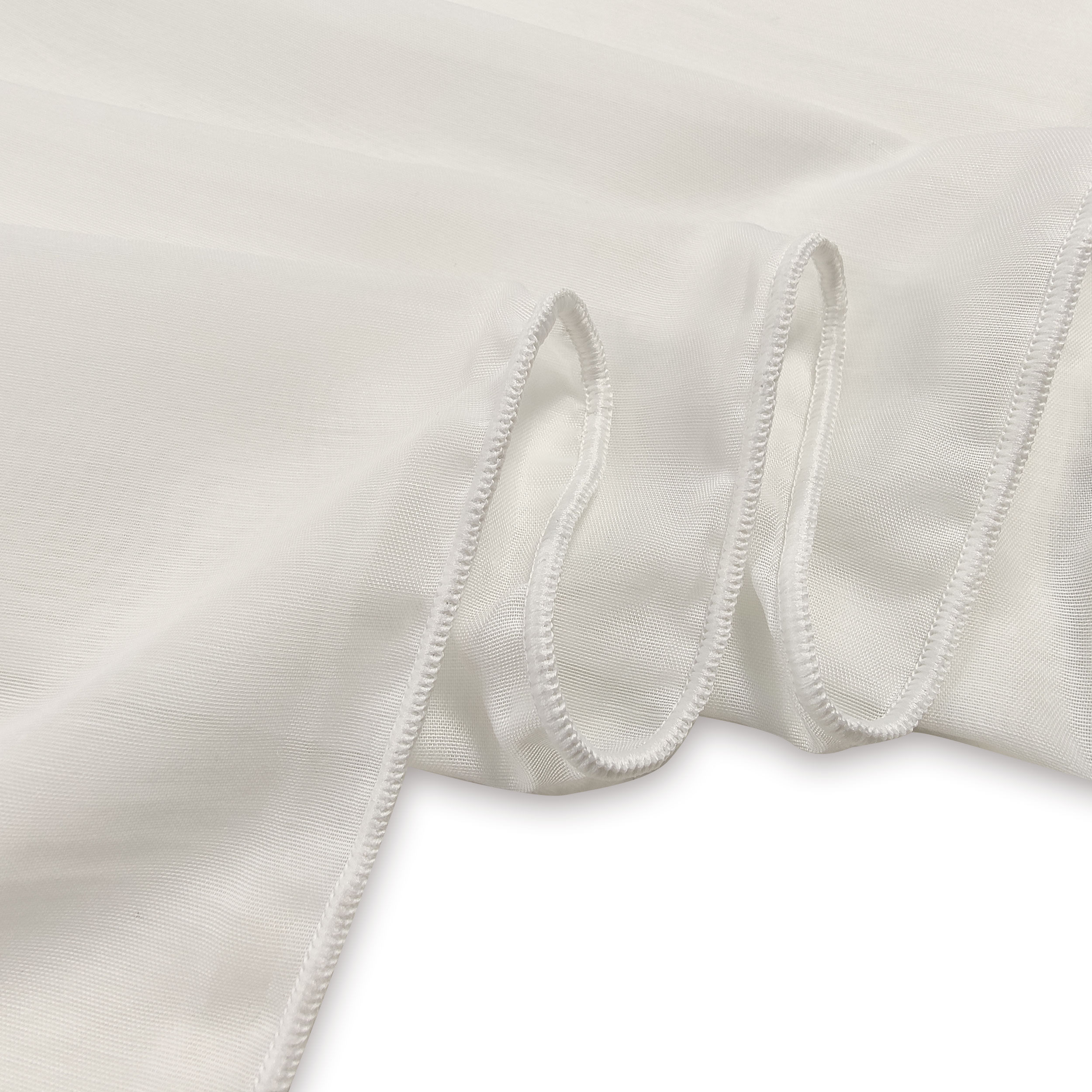 Tissu de rideau effet mousseline naturelle