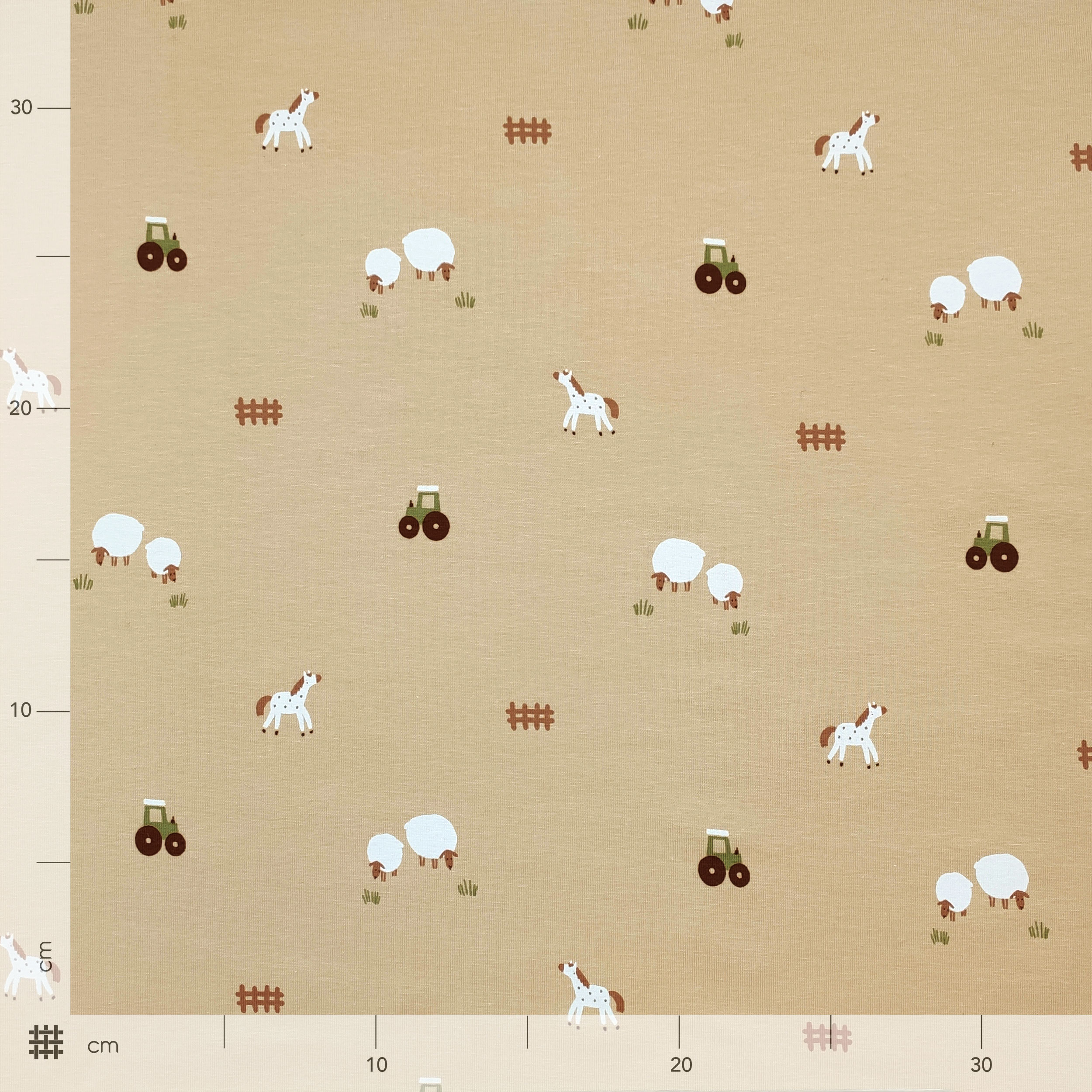 Fond de ferme en jersey de coton beige