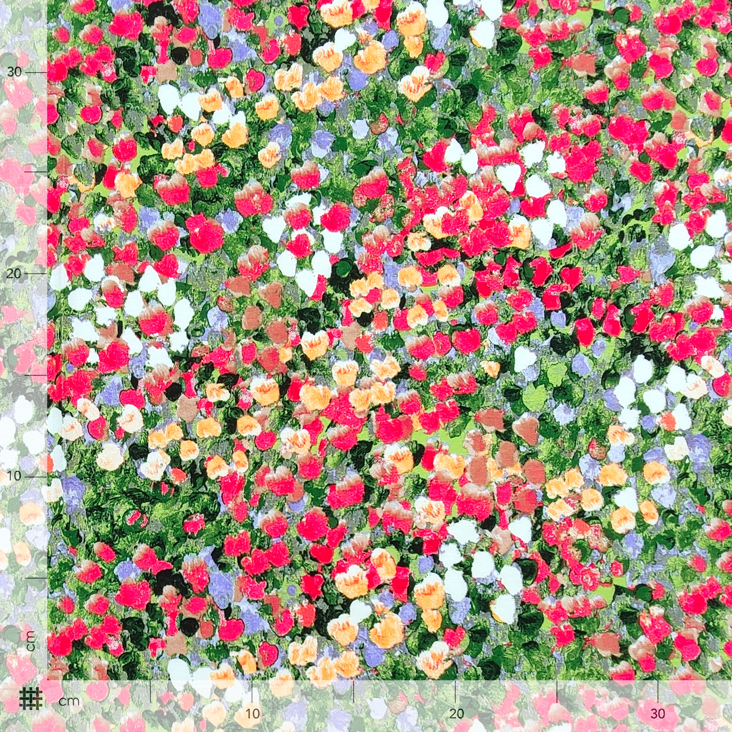 Viscose élastiquée Fantaisie florale colorée Image