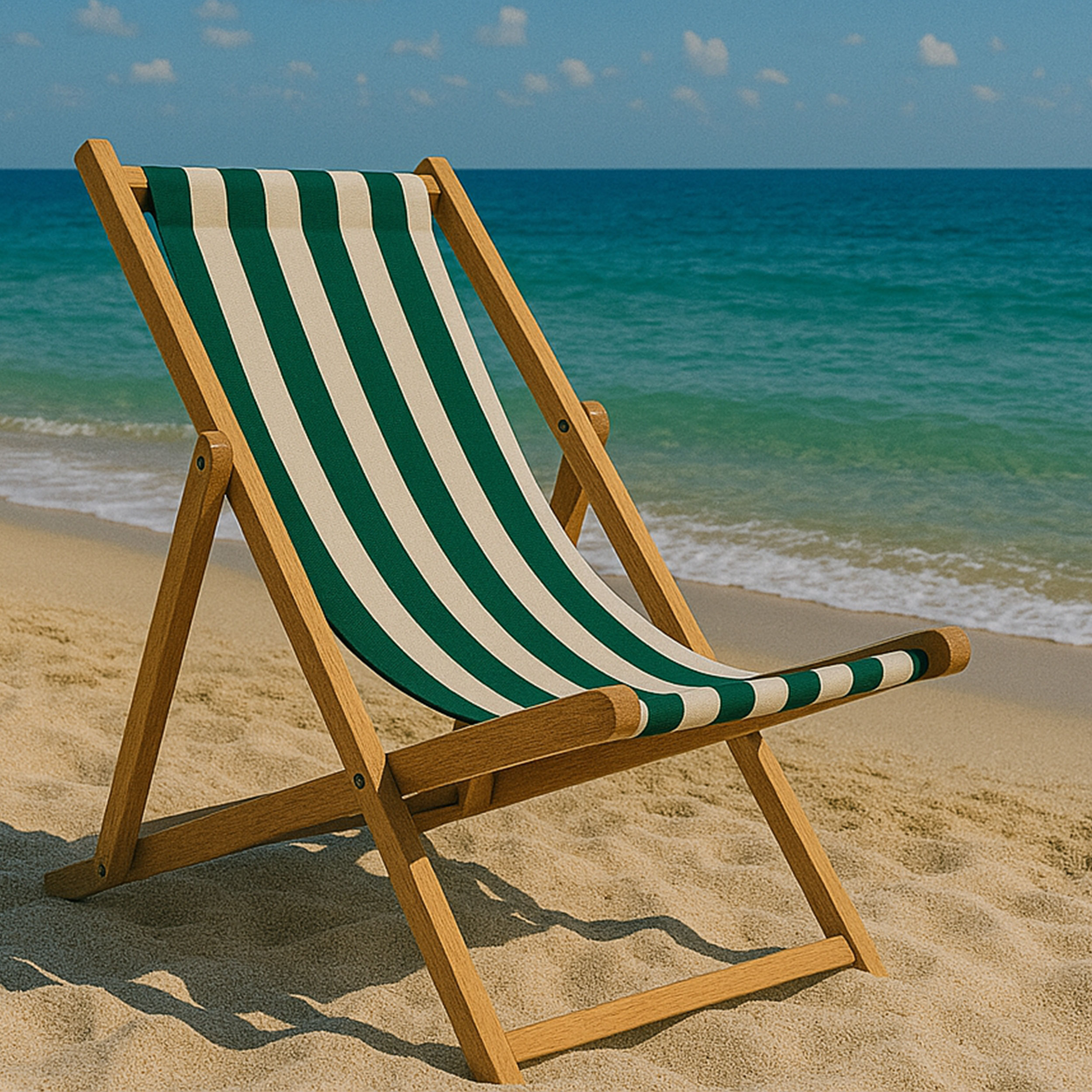 Deckchair Striped Canvas Image