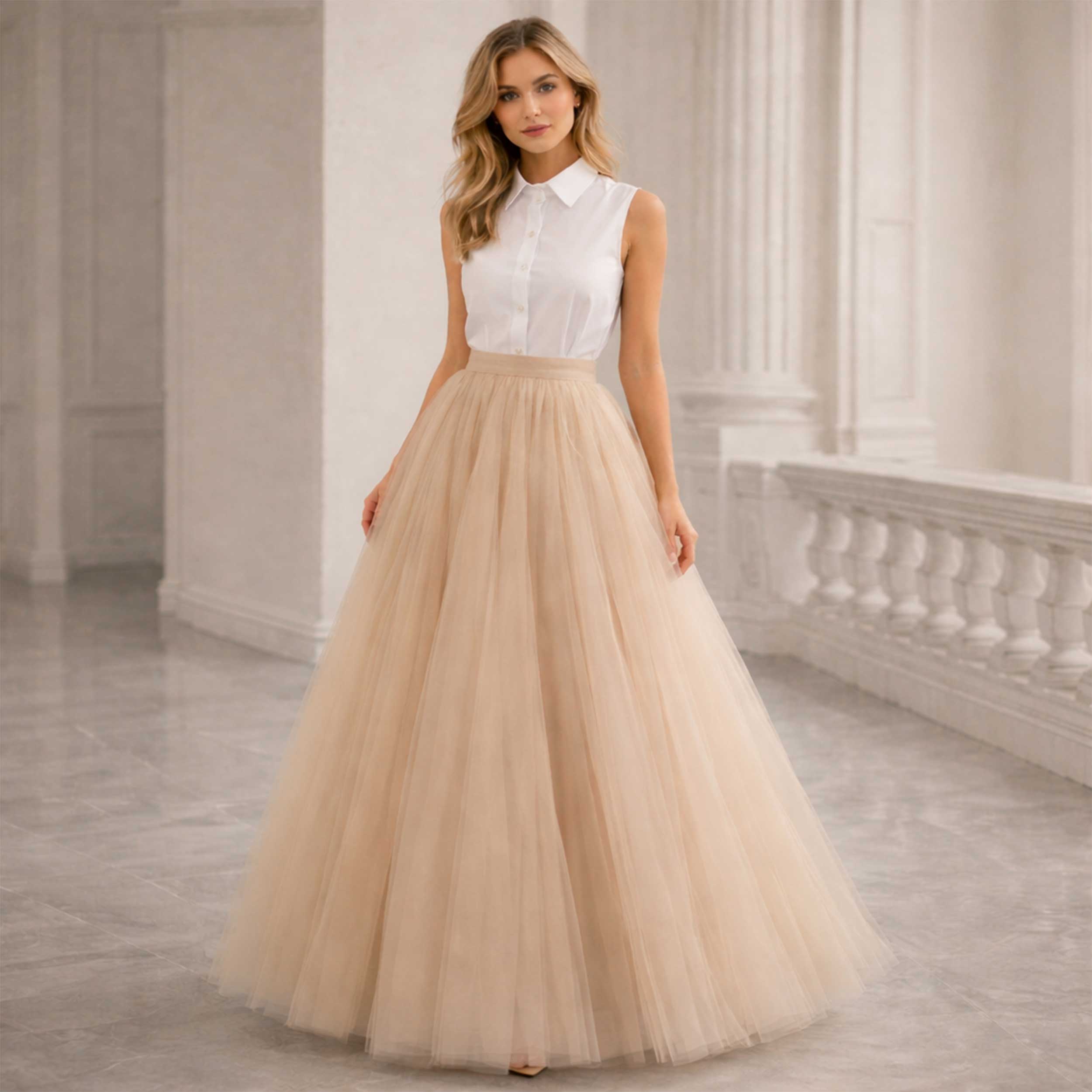 Bi-elastic plain tulle Image