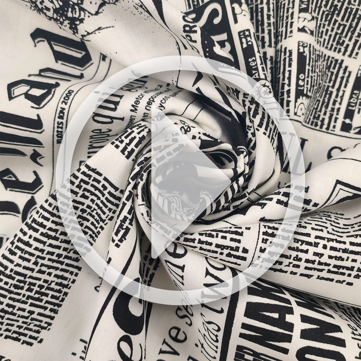 Cotton Newspaper Print  Image