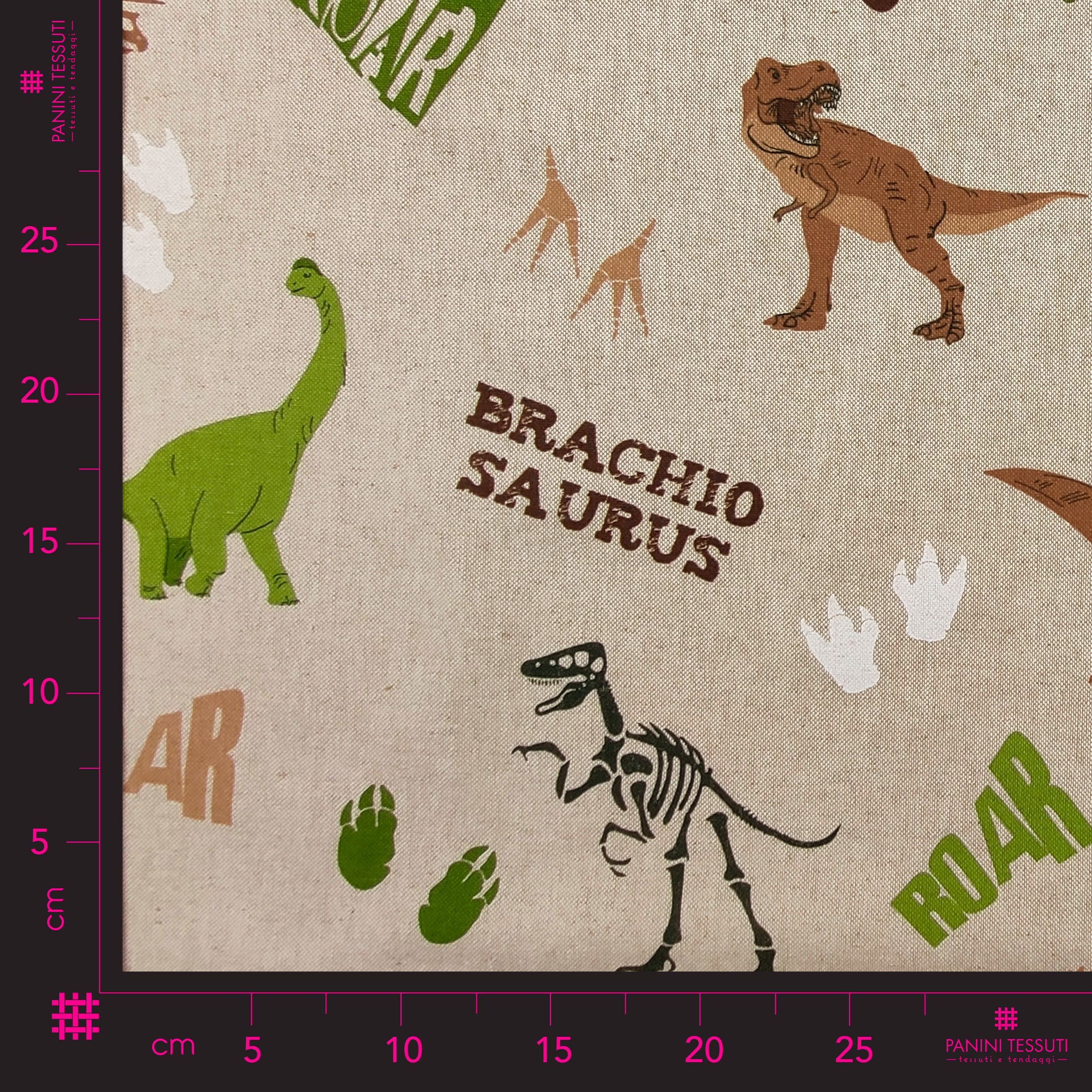Panamá Algodón Mixto Fantasía Dinosaurio