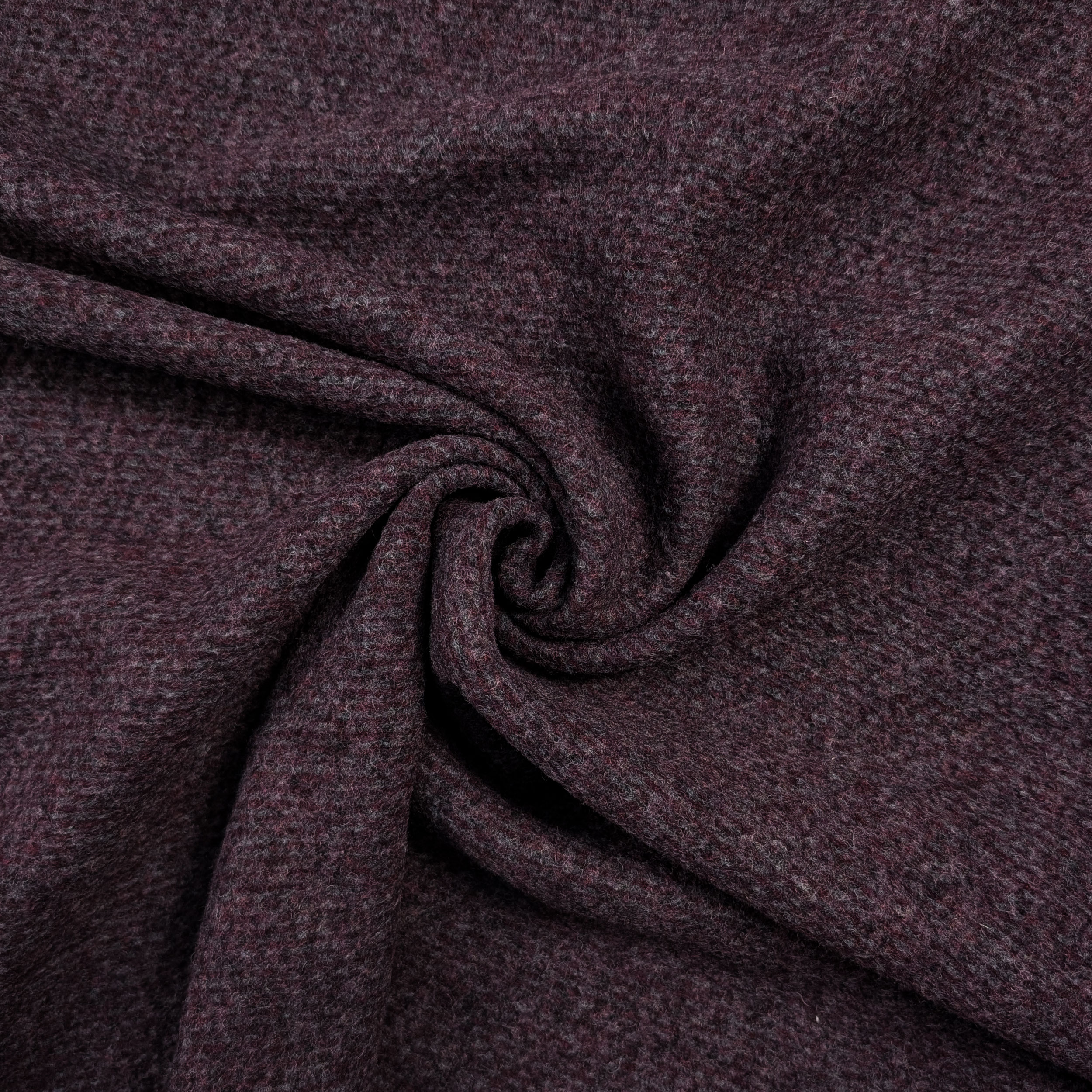 Boiled Wool Melange Plum Grey Image
