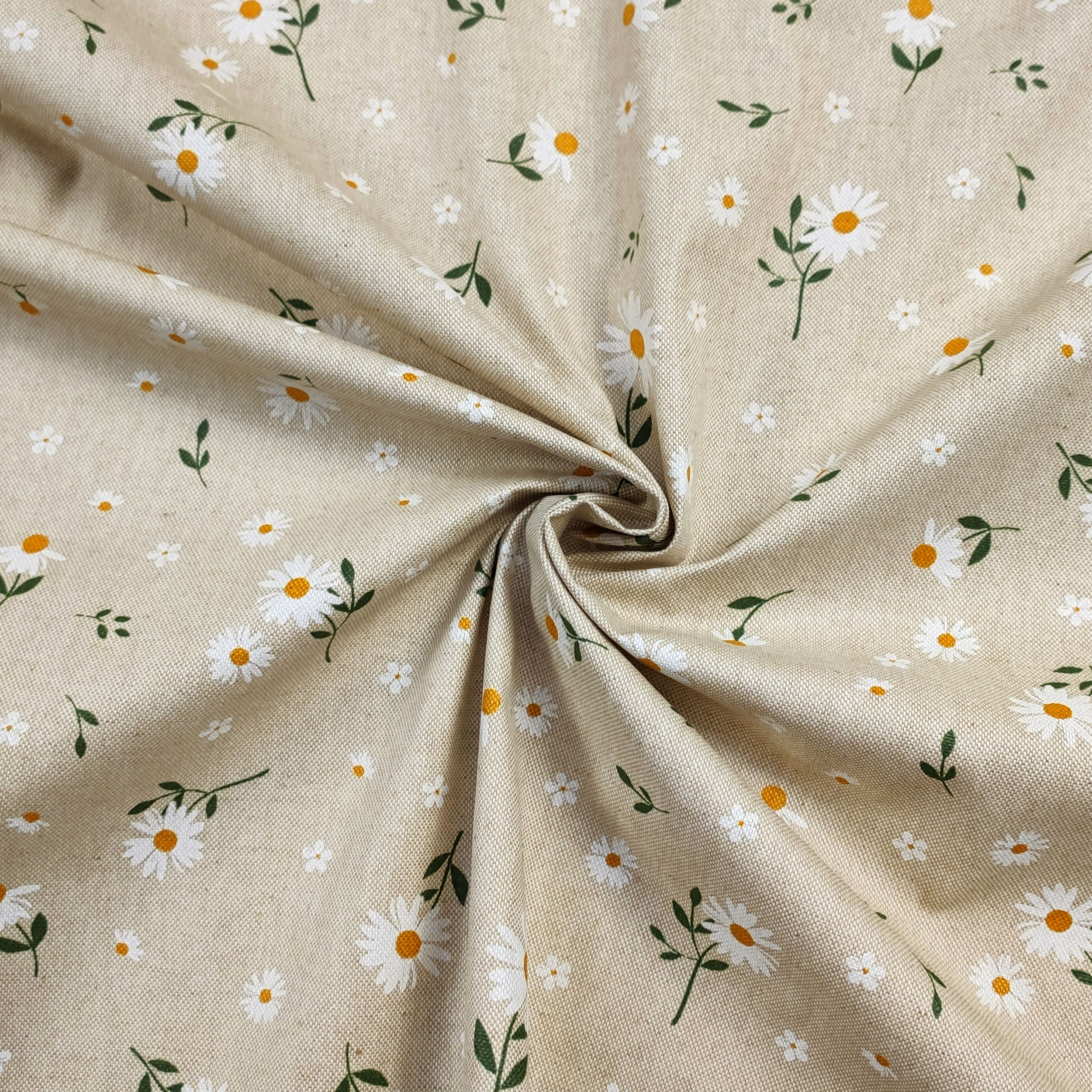Fabric for Resin Tablecloth Small Daisies
