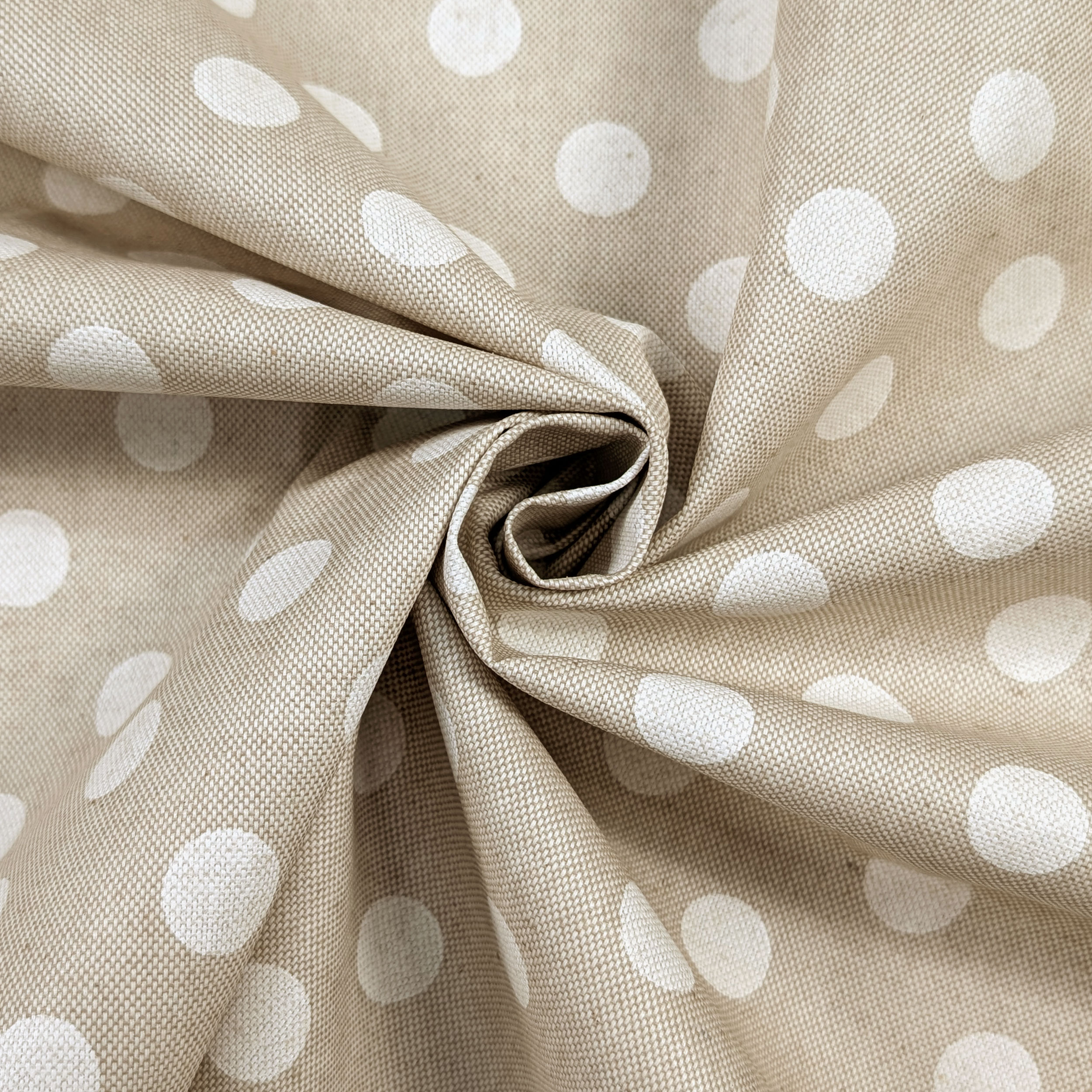 Tissu pour nappe en résine Large White Polka Dots