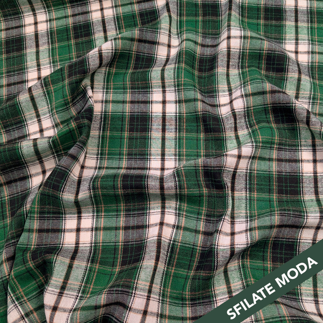 Green Washed Cream Tartan High Fashion Image