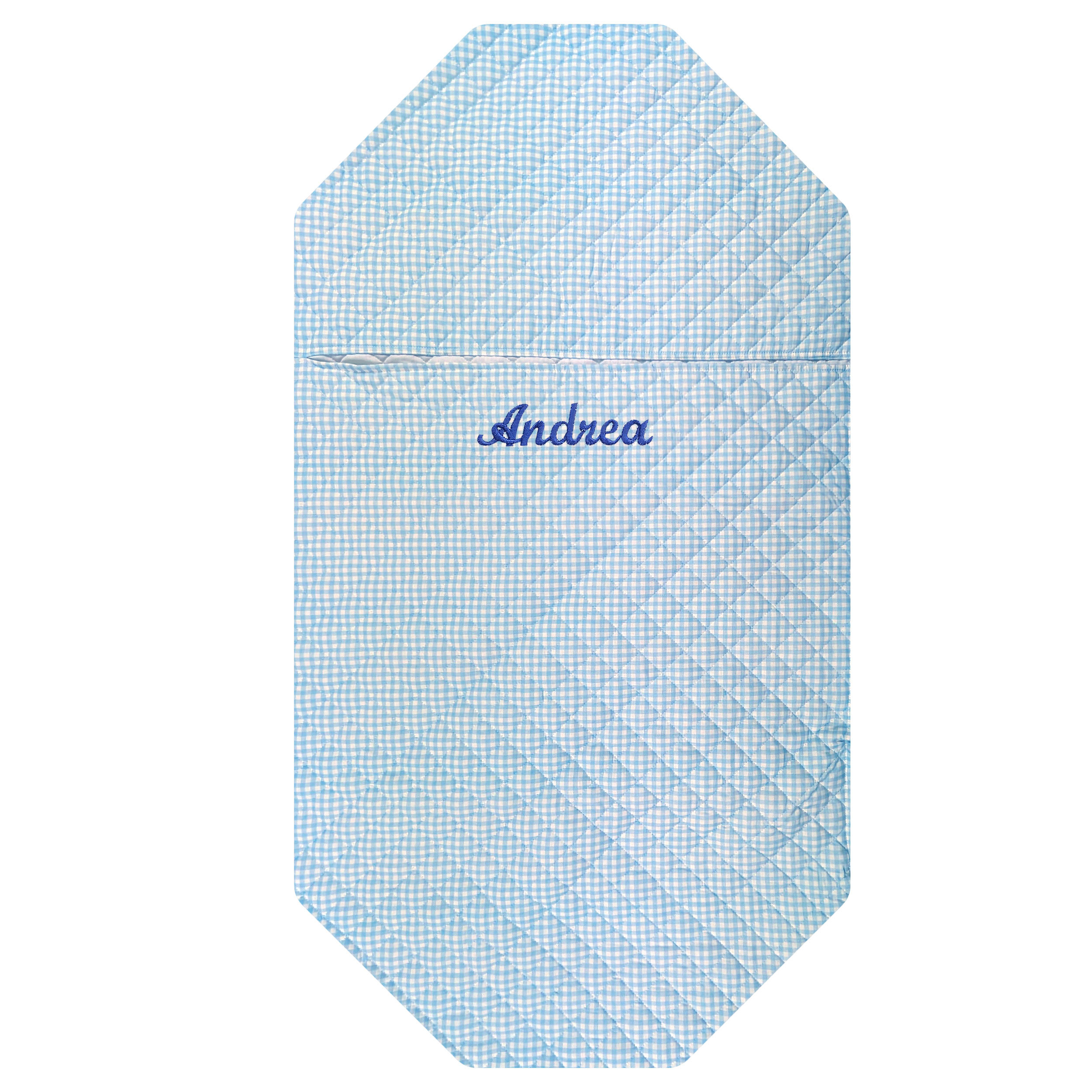 Shaped Sleeping Bag for Brandine Squares Light Blue
