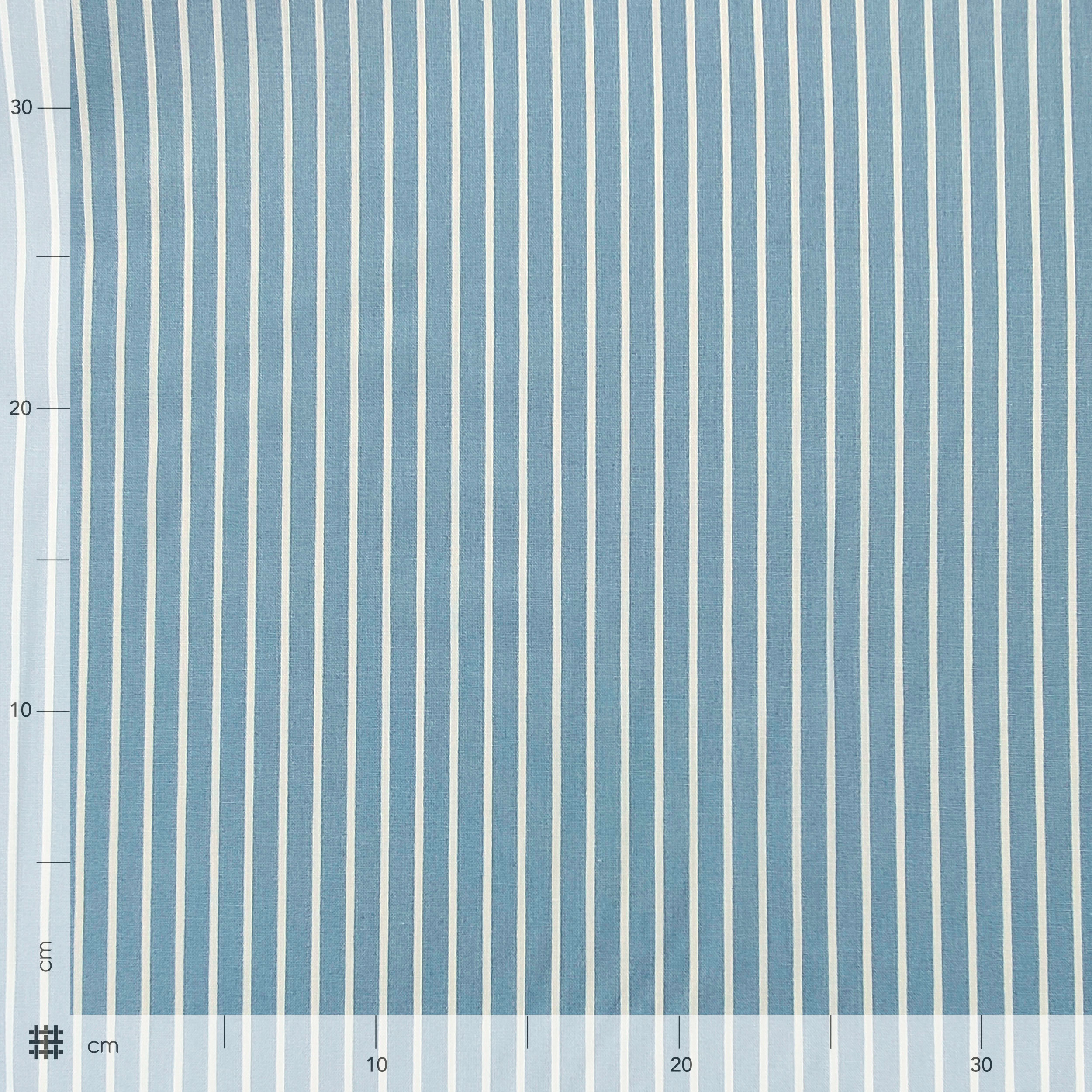 Popeline de coton bleu clair à rayures Image