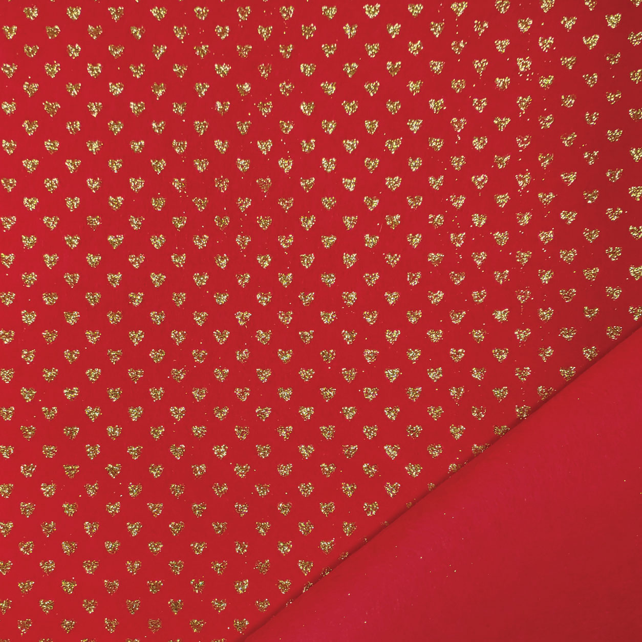 Pannolenci Corazones Glittered Fondo Rojo