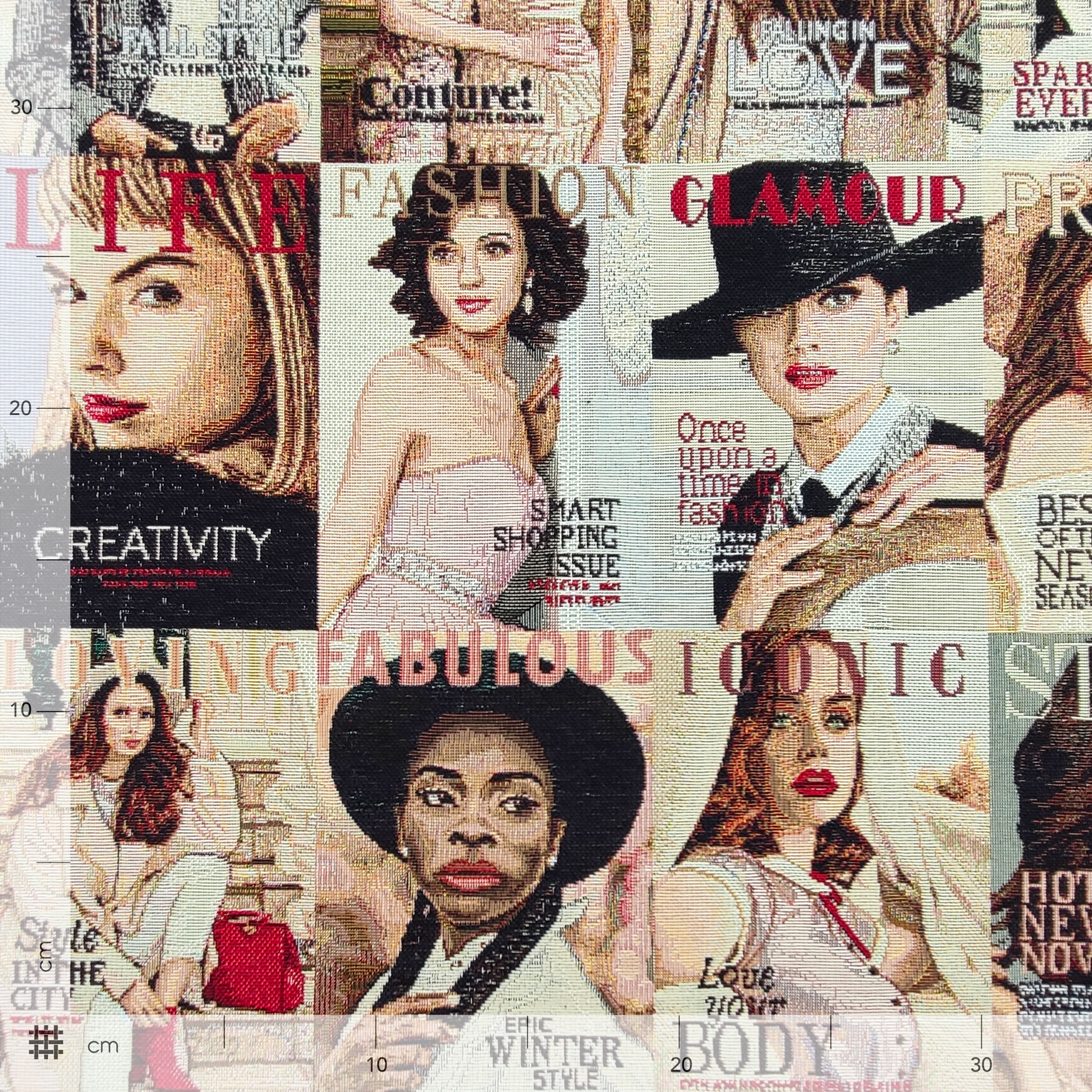 Fabric Gobelin Fashion Magazines