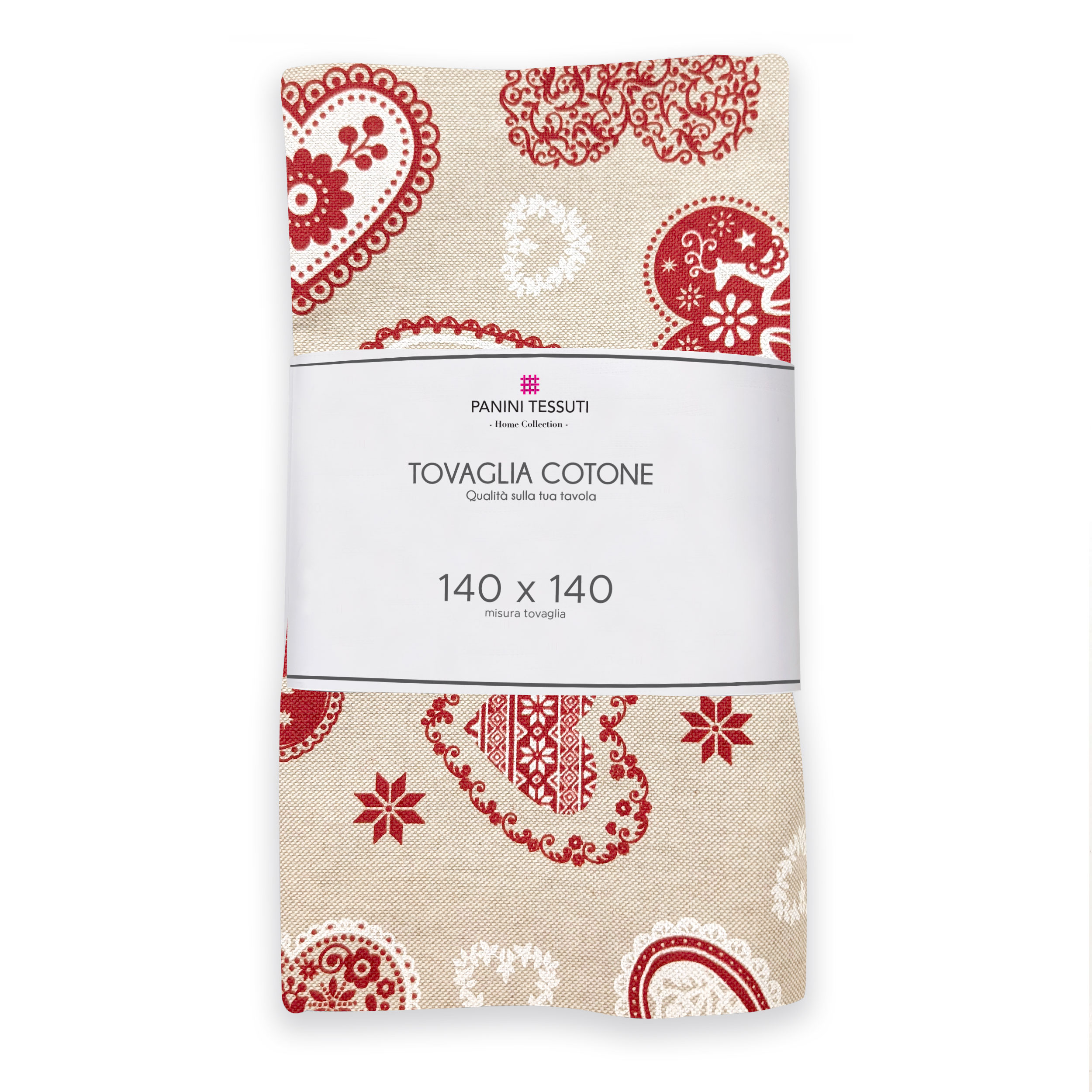 Christmas Tablecloth Christmas Hearts Image