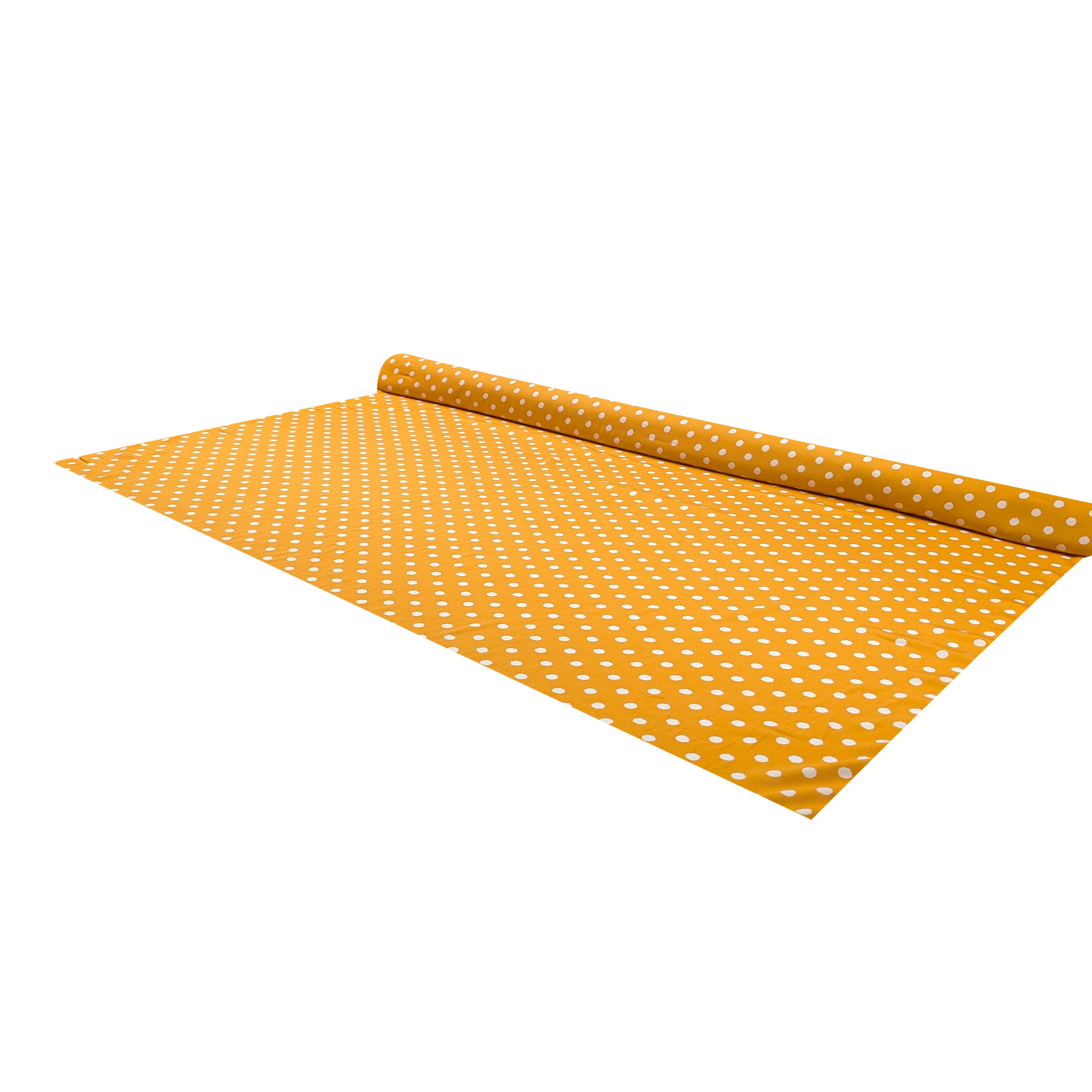 Viscose White Dots Mustard Background Image