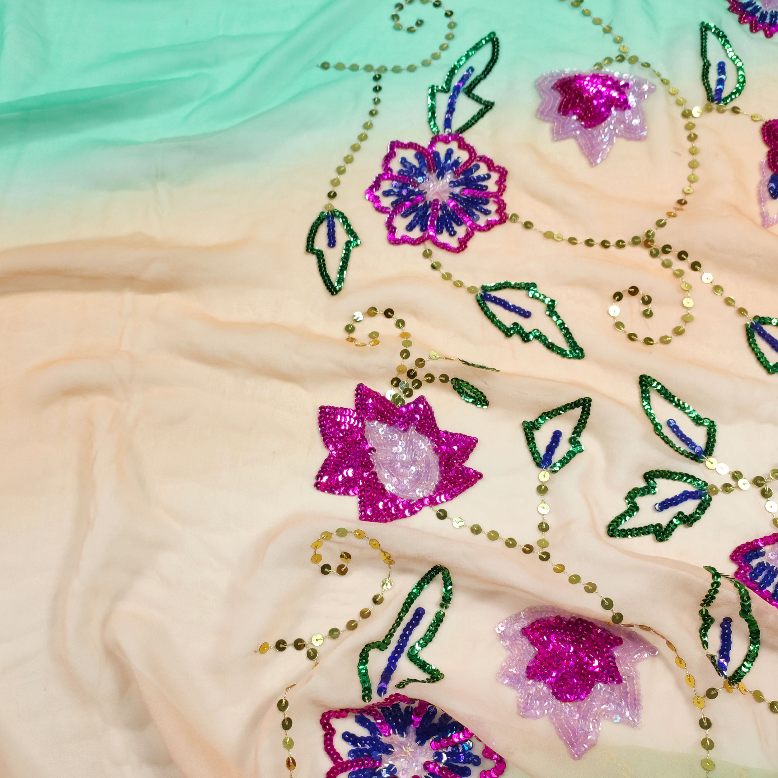 Georgette Pure Silk Embroidered Fashion