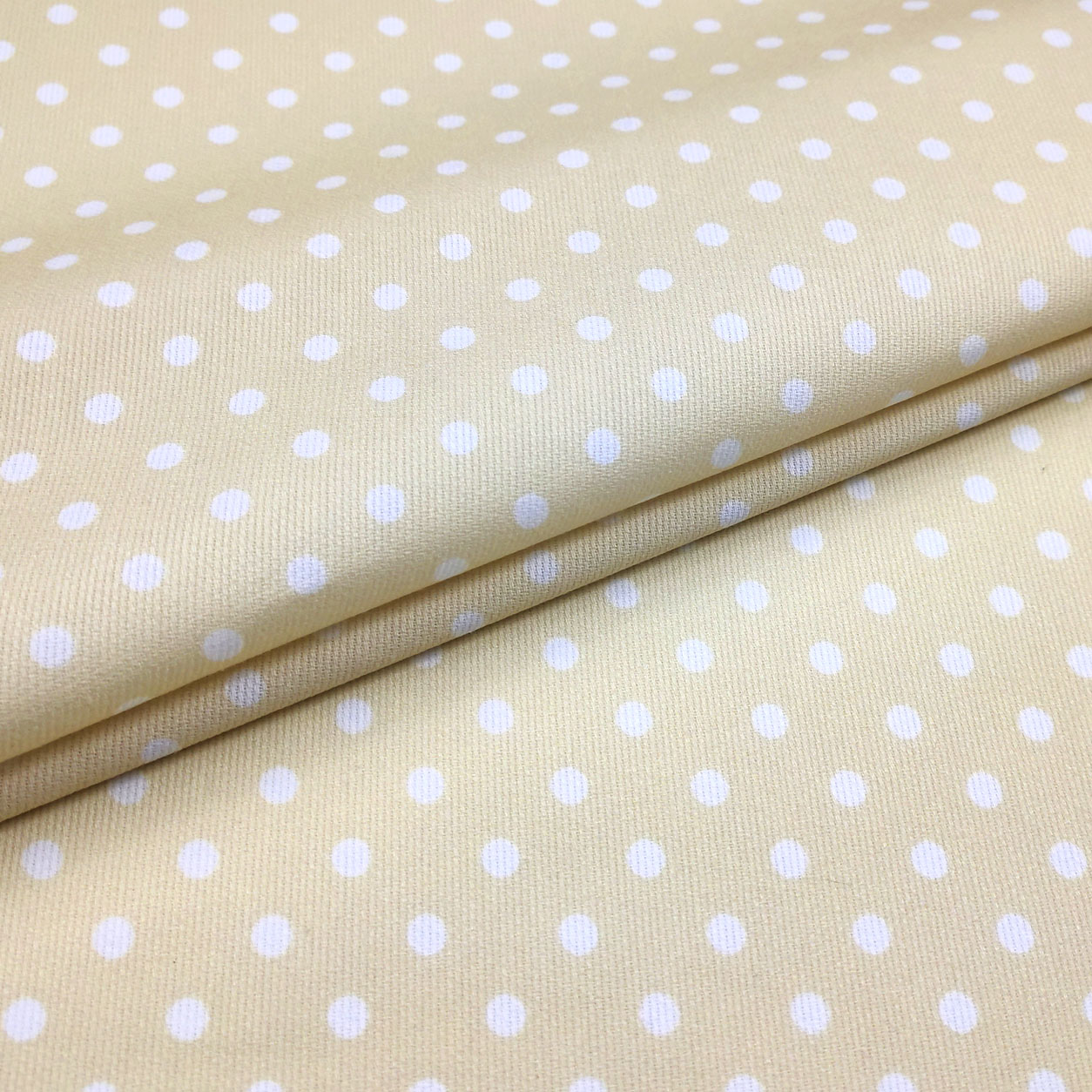 Tissu à pois beige Happy Piquet Image