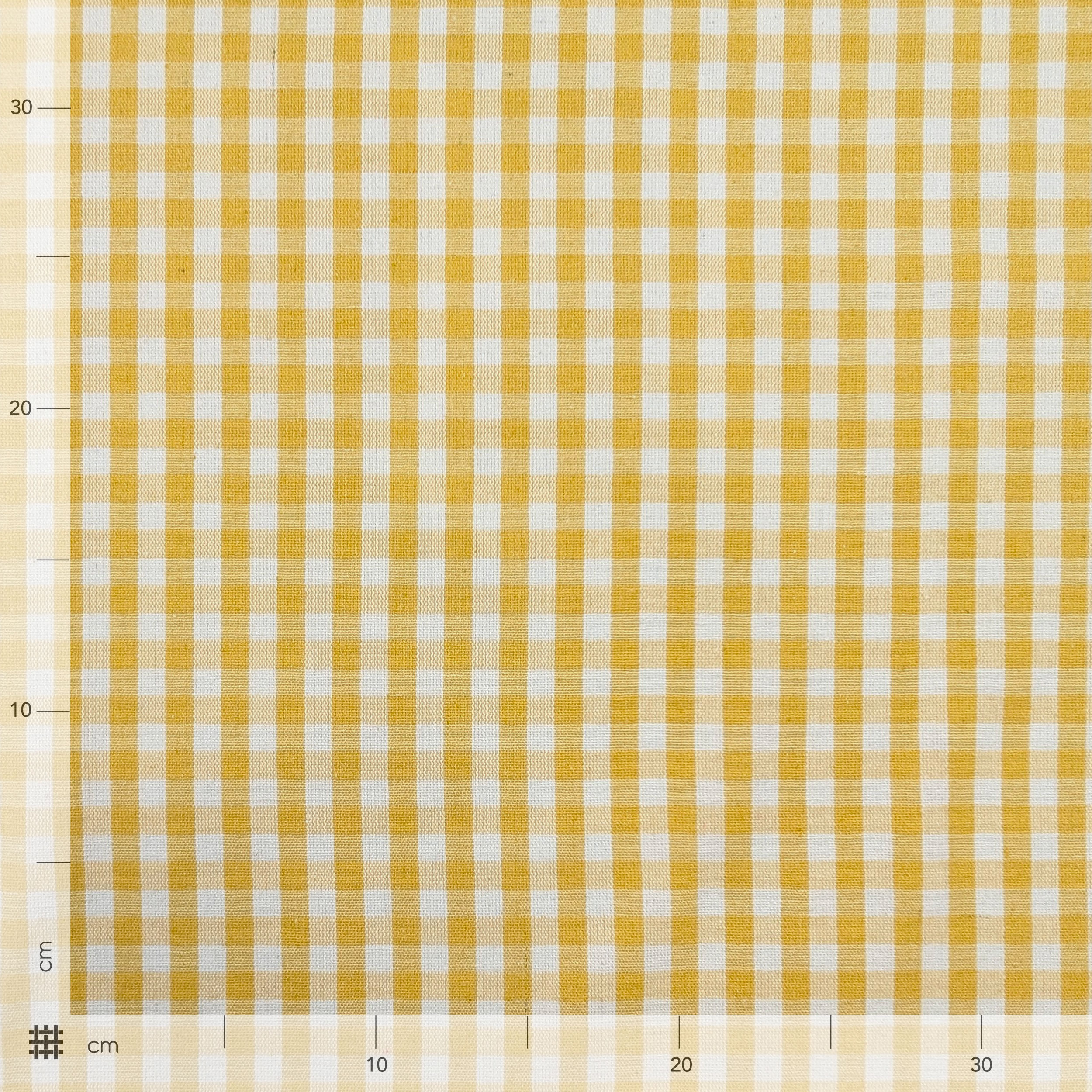 Washed Cotton Yarn Dyed Yellow Checks Image