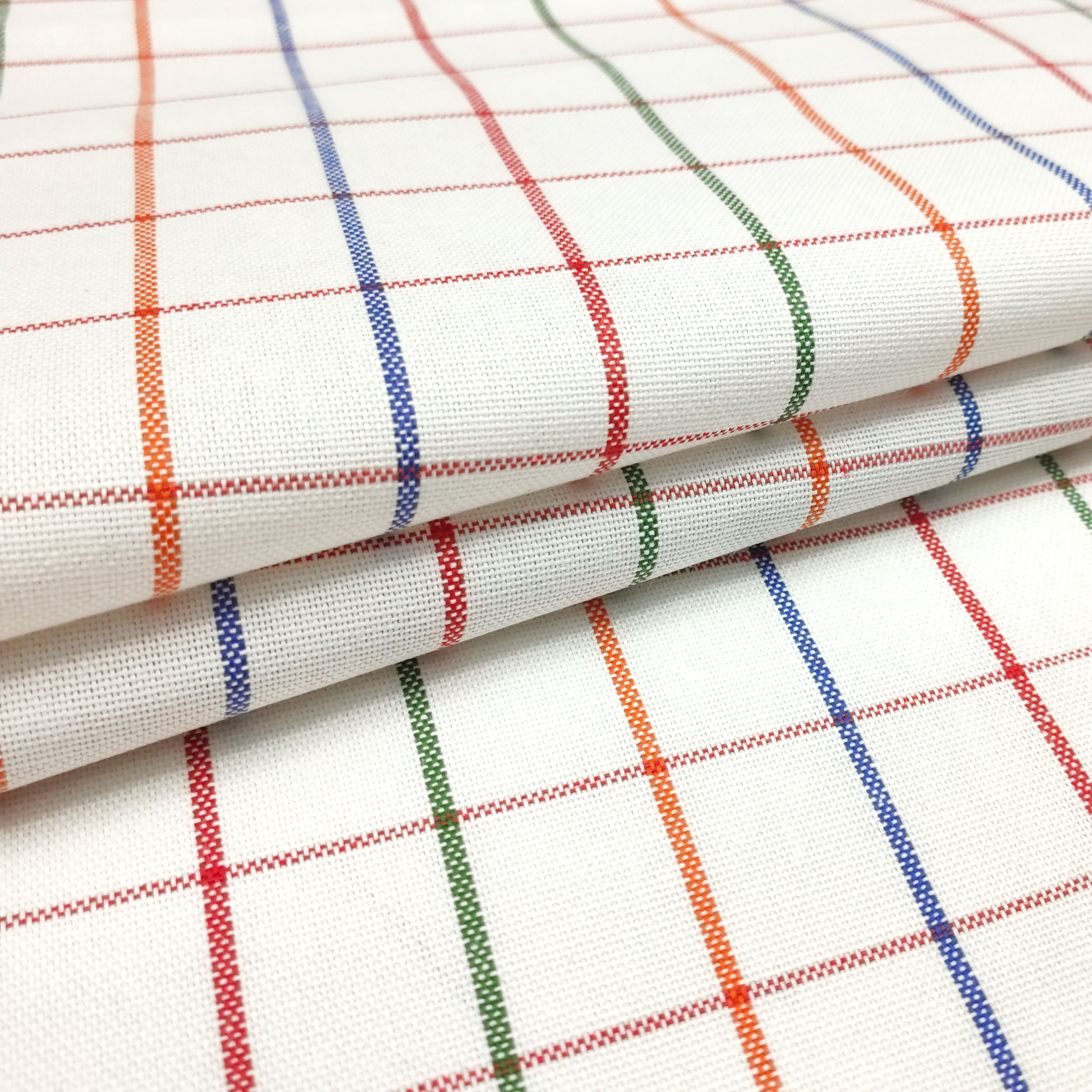 Fabric for Double-Edged Tea Towels Blue with Stripes