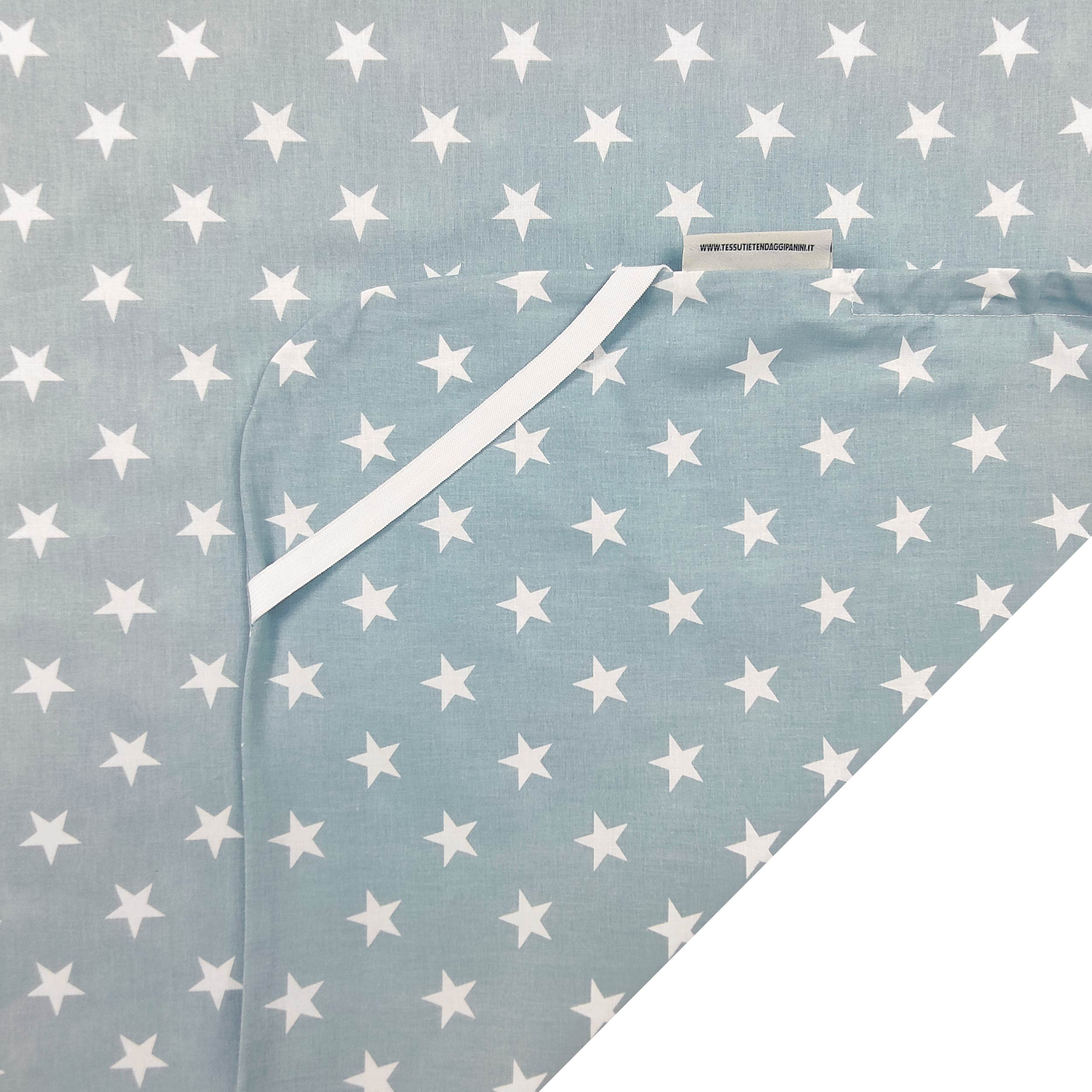 Summer Sleeping Bag White Stars with Blue Background Image