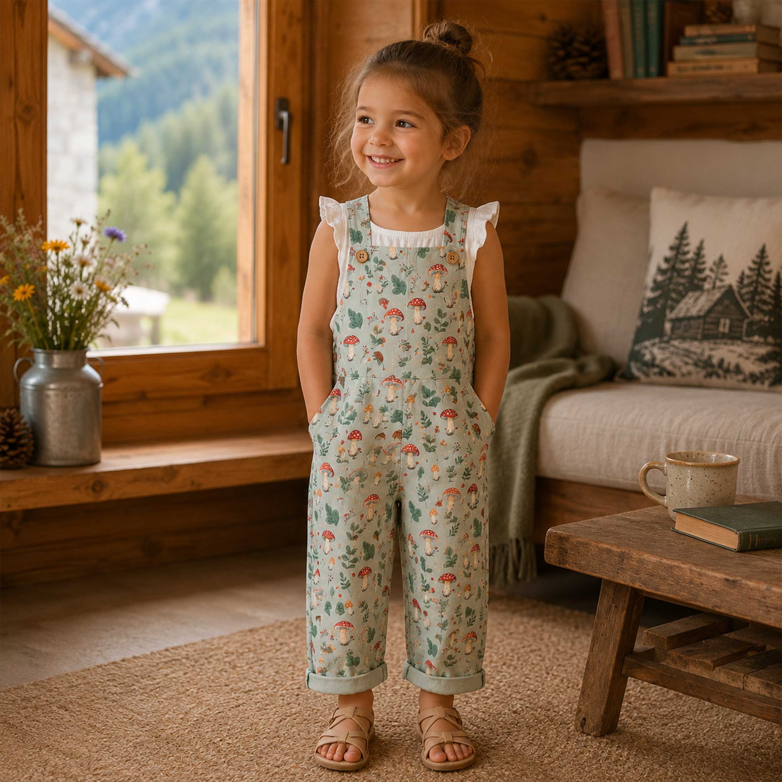 Forest Mushroom Cotton Poplin Image