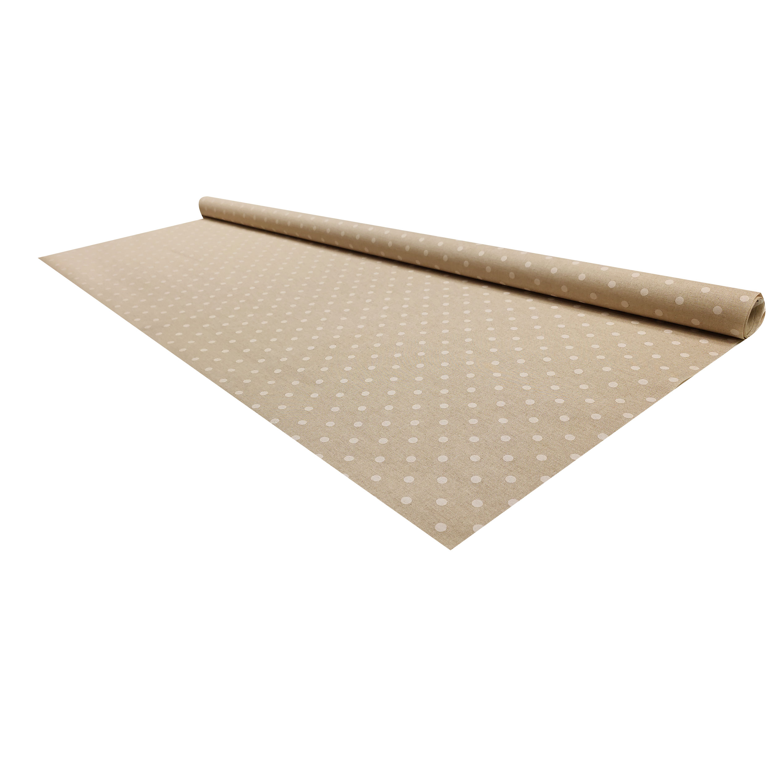 Nappe en résine beige à pois anti-taches Image