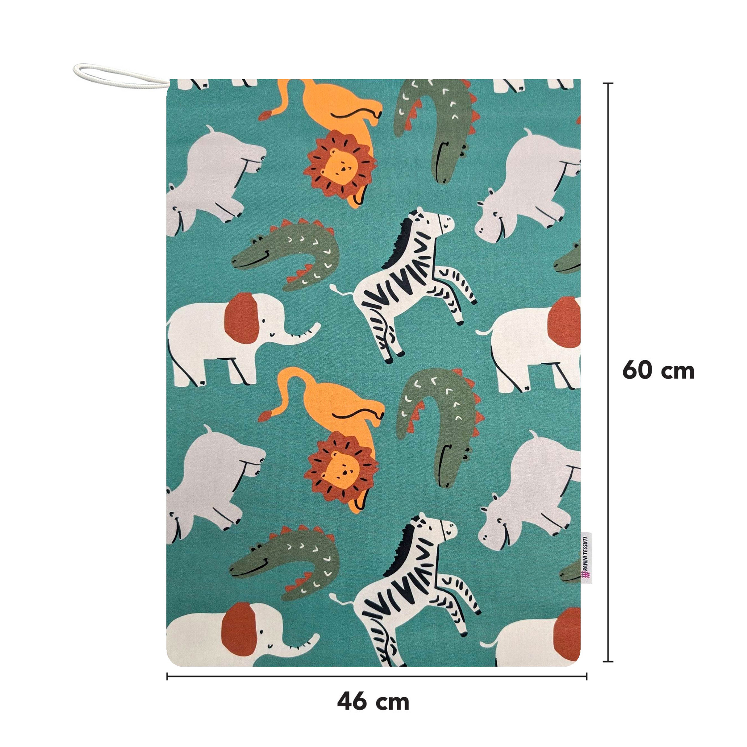 Savannah Animals Nursery Bag Green Background Image