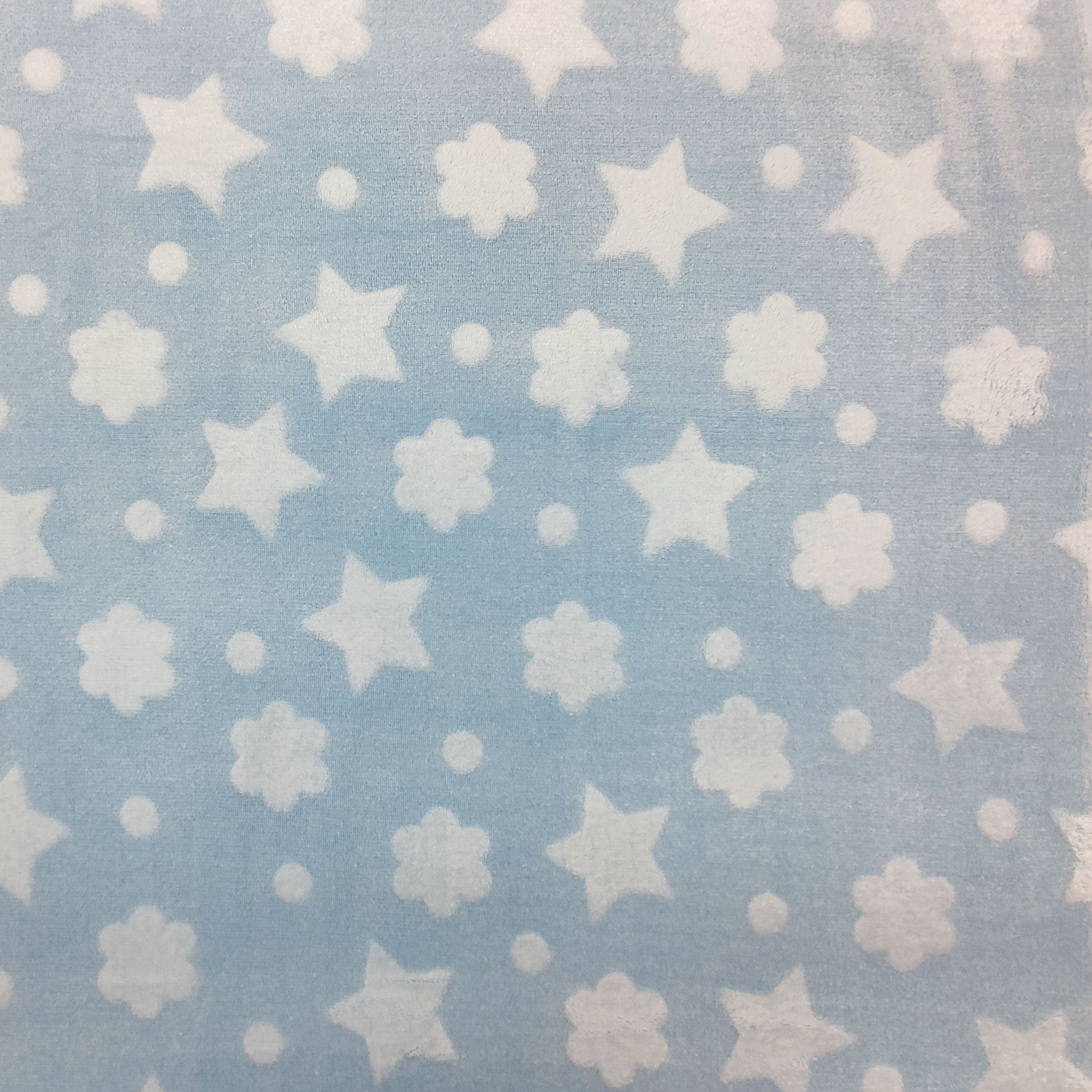 Vellón Estrellas y Nubes Baby Blue