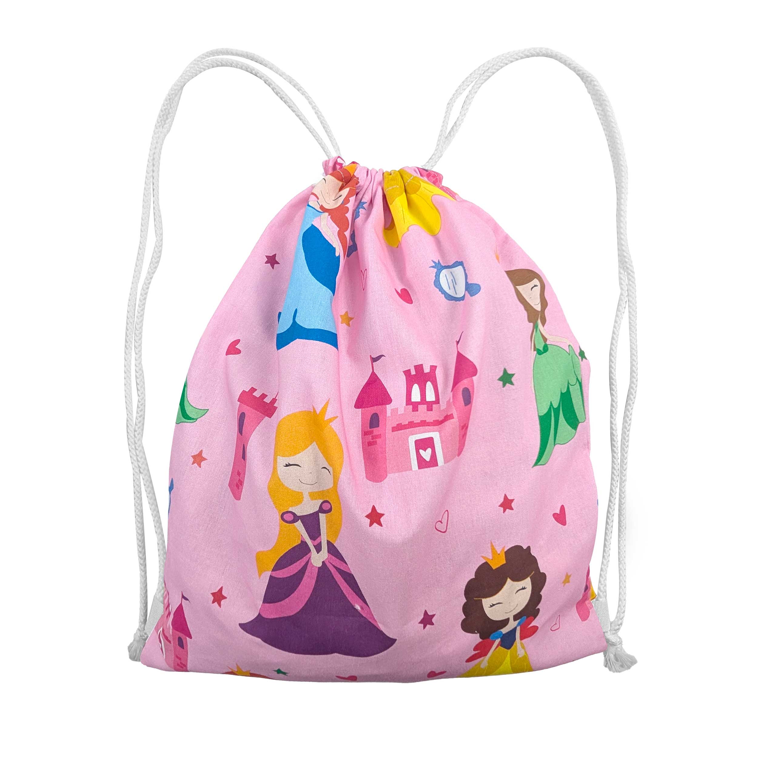 Kindergarten Backpack Princesses Pink Background Image