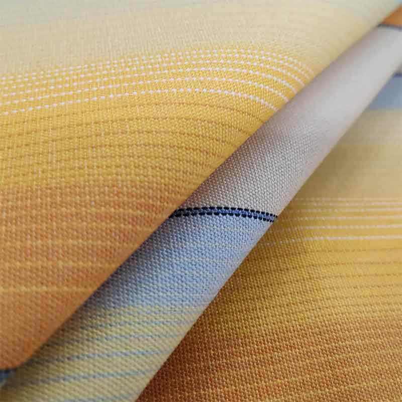 Tissu Soleil Extérieur Ombragé Jaune Rayé
