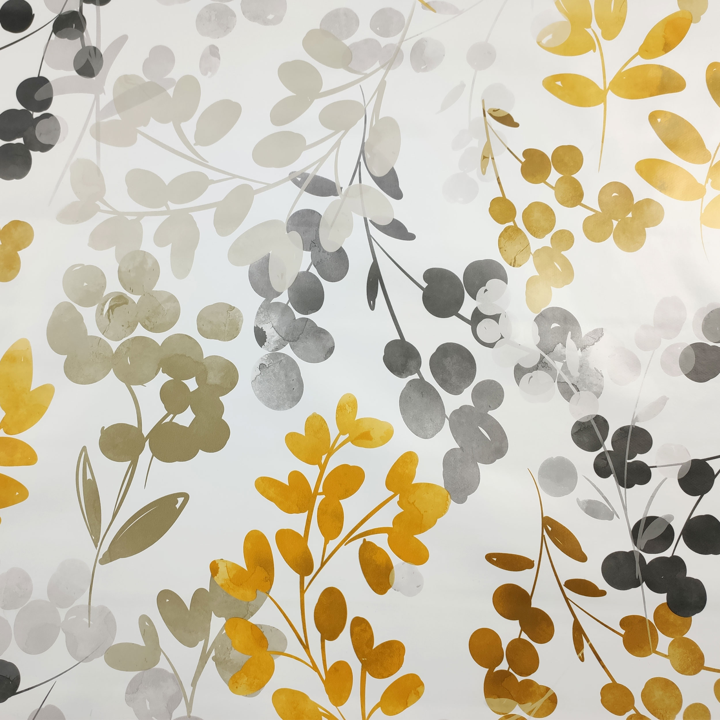 Fabric for Plasticized Tablecloth Watercolour Leaves