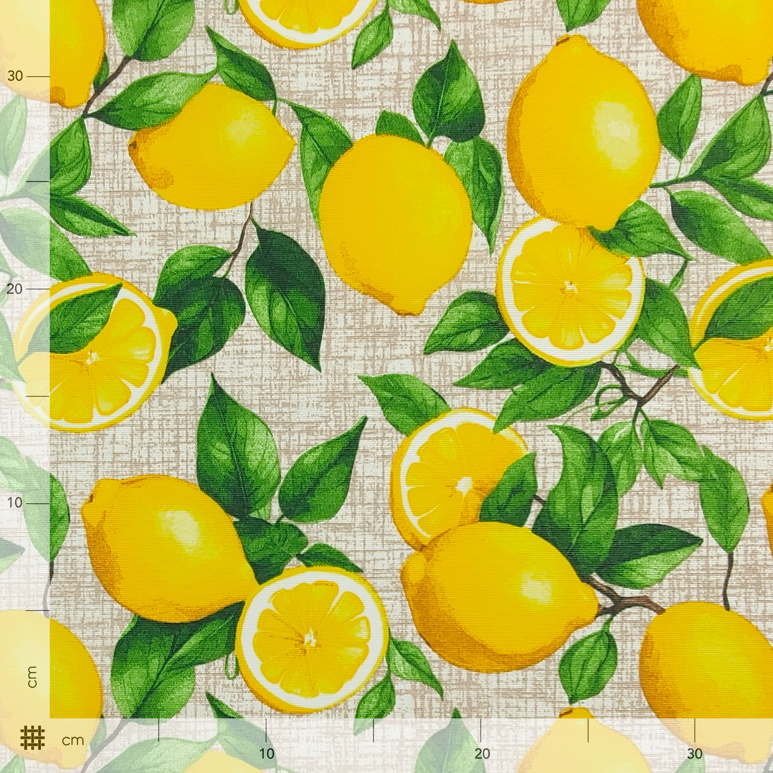 Fabric for Resin Tablecloth Lemons