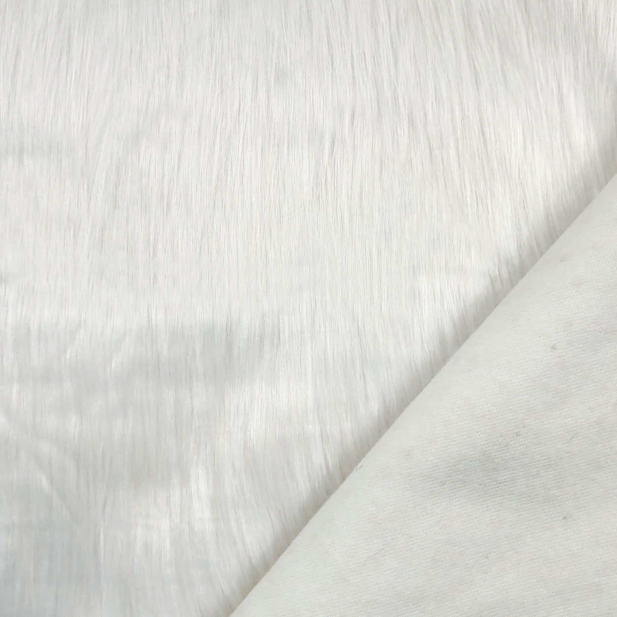 Long Coat Soft White Fabric