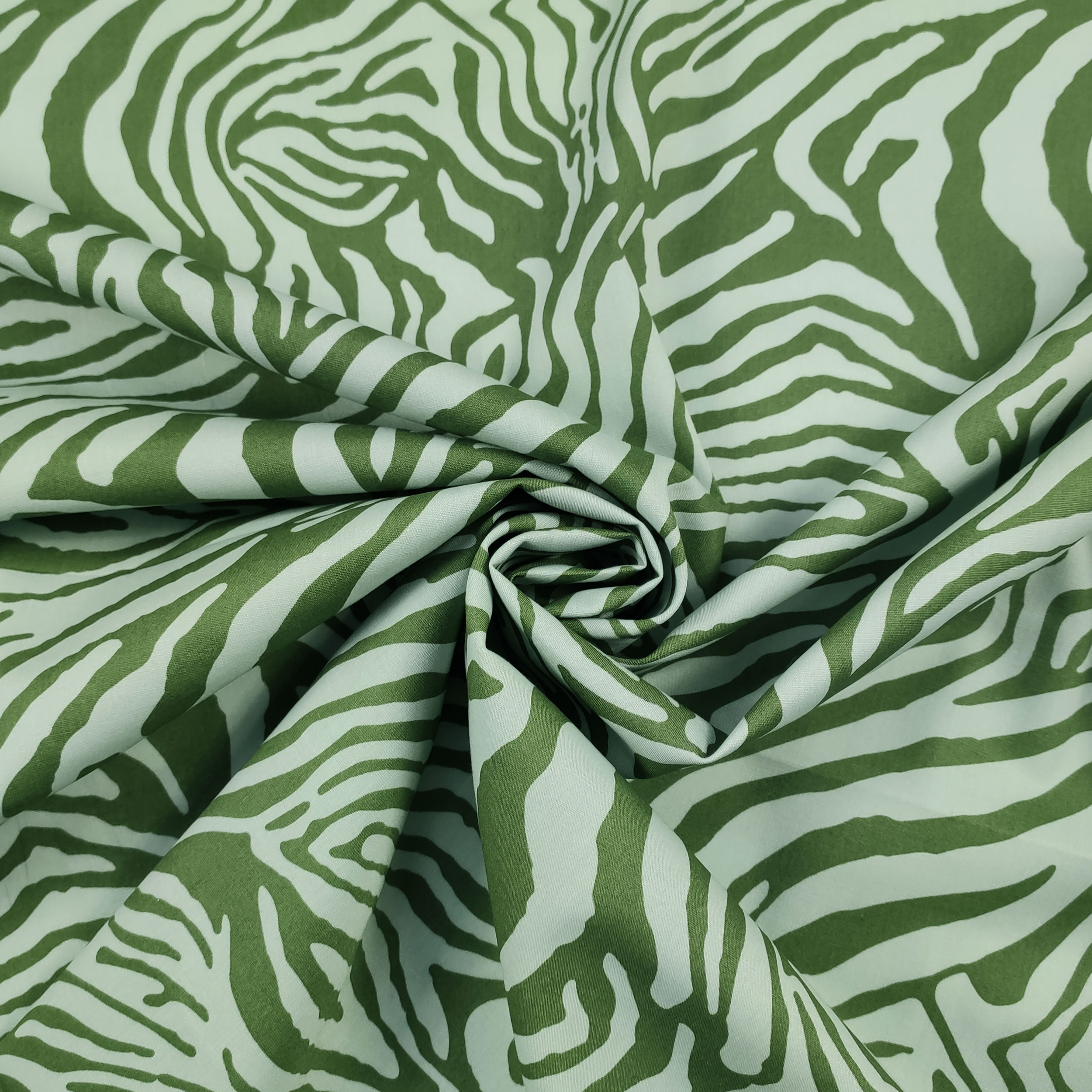 Fantasía abstracta Algodón Verde