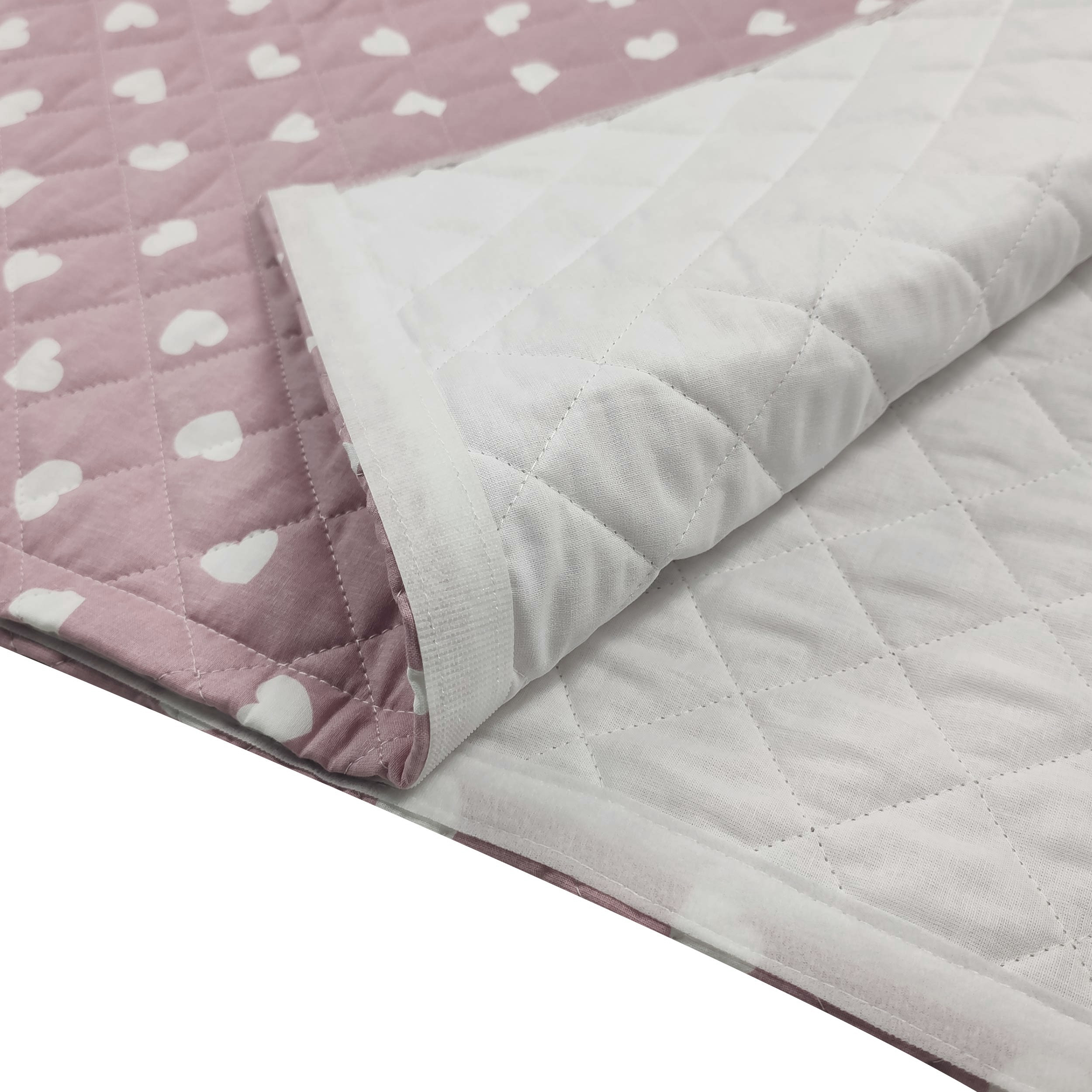Sac de couchage Cœurs blancs sur fond rose antique