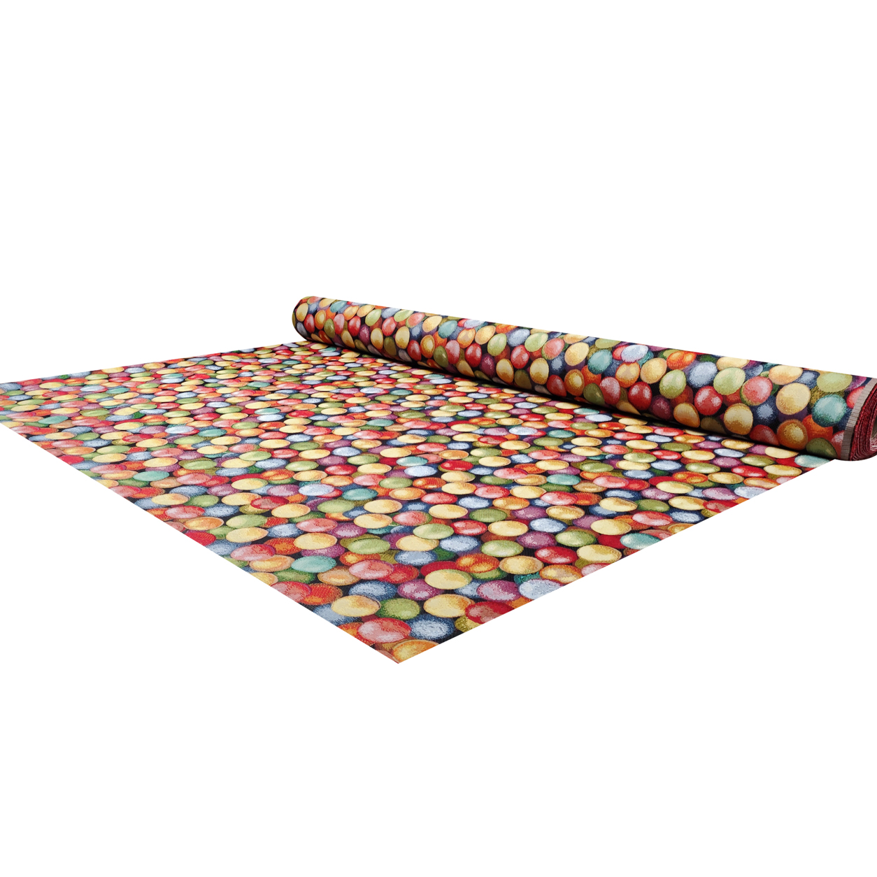 Tejido Jacquard Fantasía Burbujas de Colores