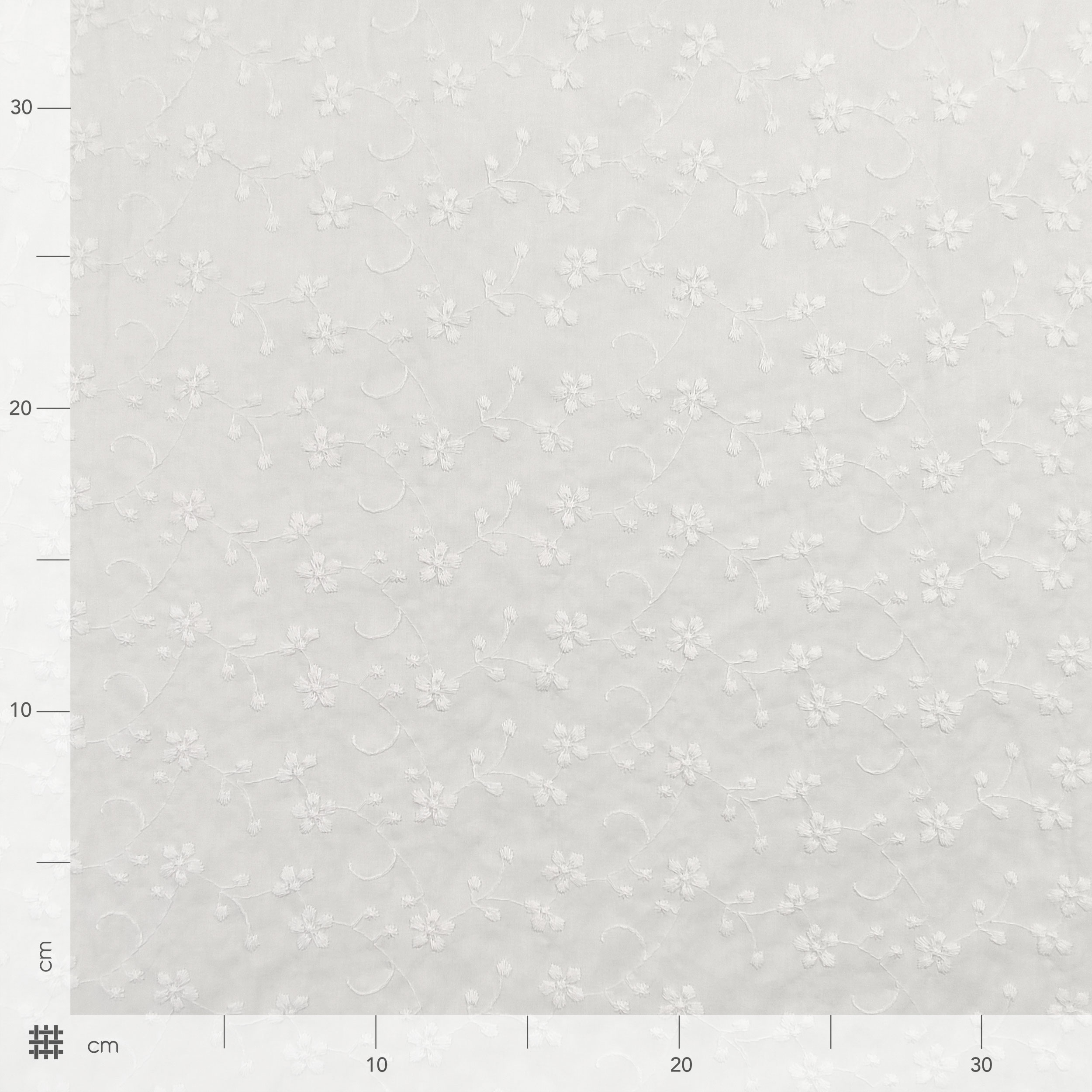 Sangallo Pure Cotton White Flowers