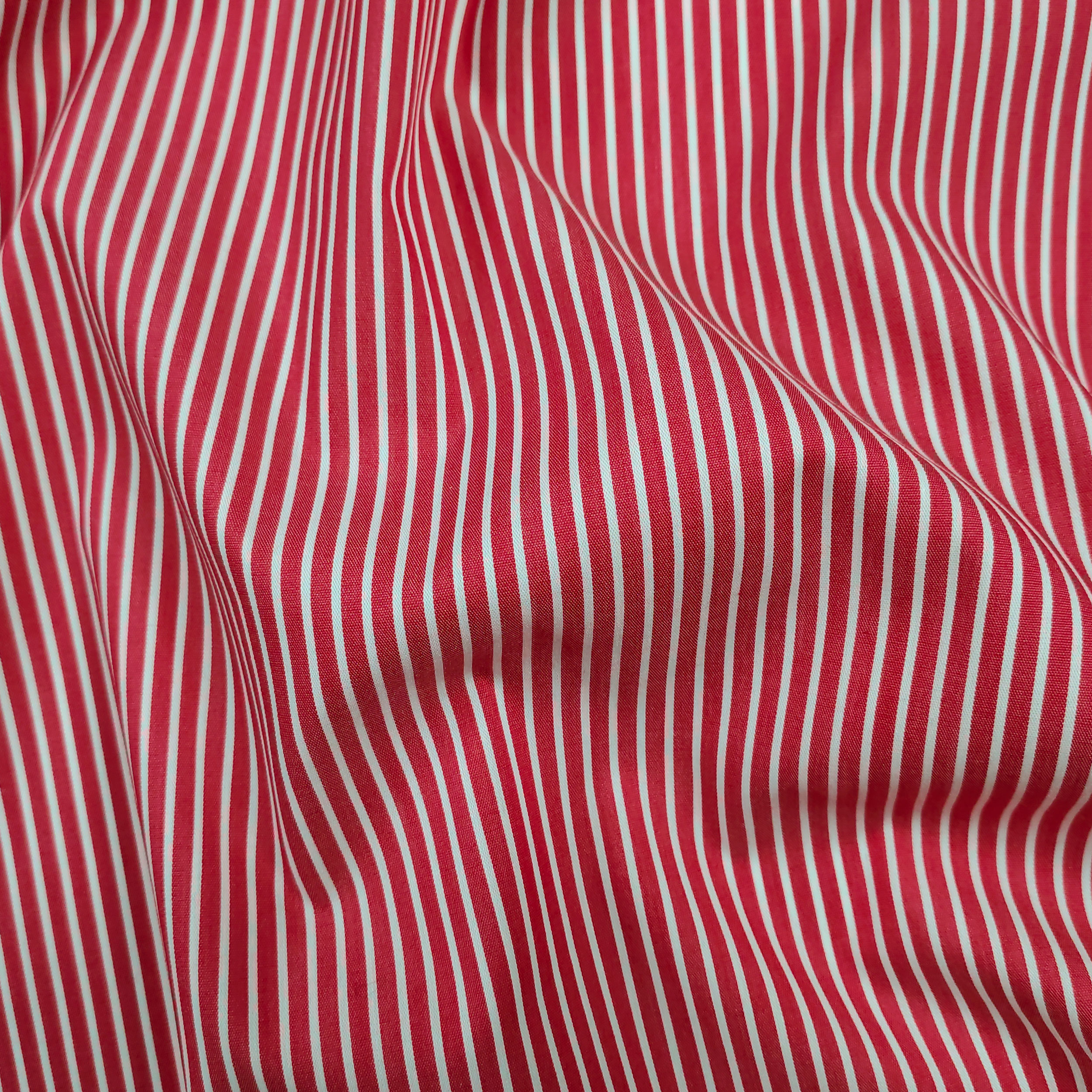 Rojo Algodón Blanco Stretch para Camisas
