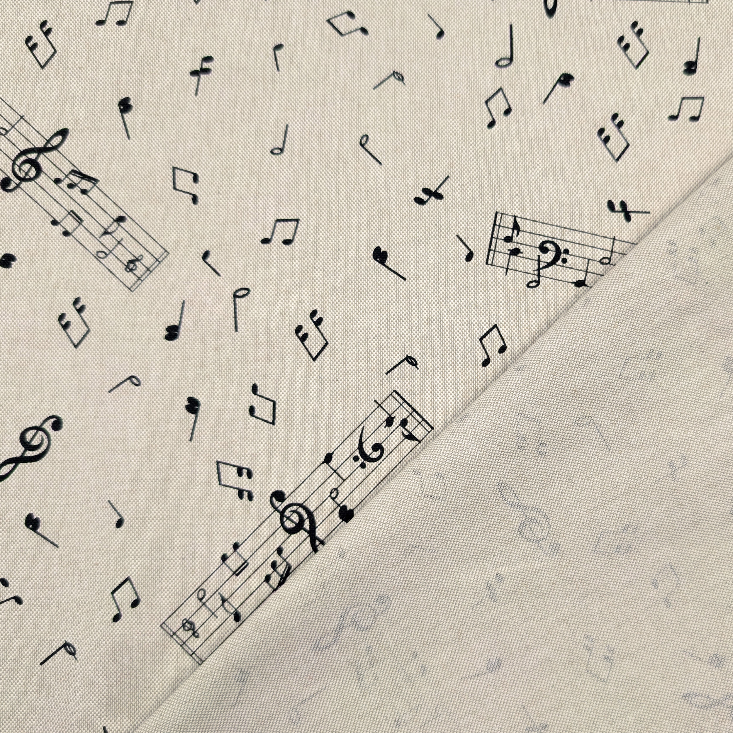 Panama fabric Musical Notes Image