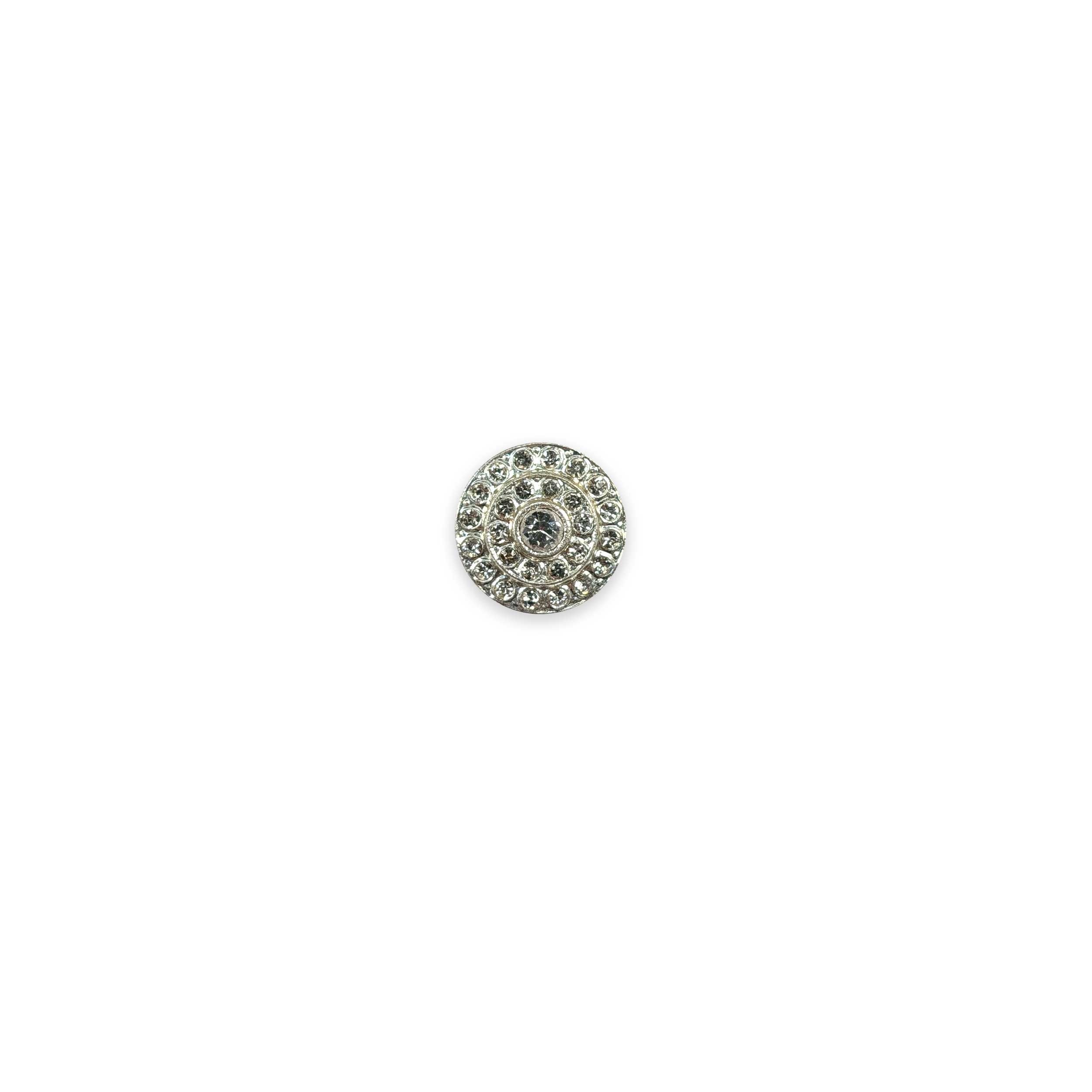Silver Jewel Button Rhinestone Circles Image