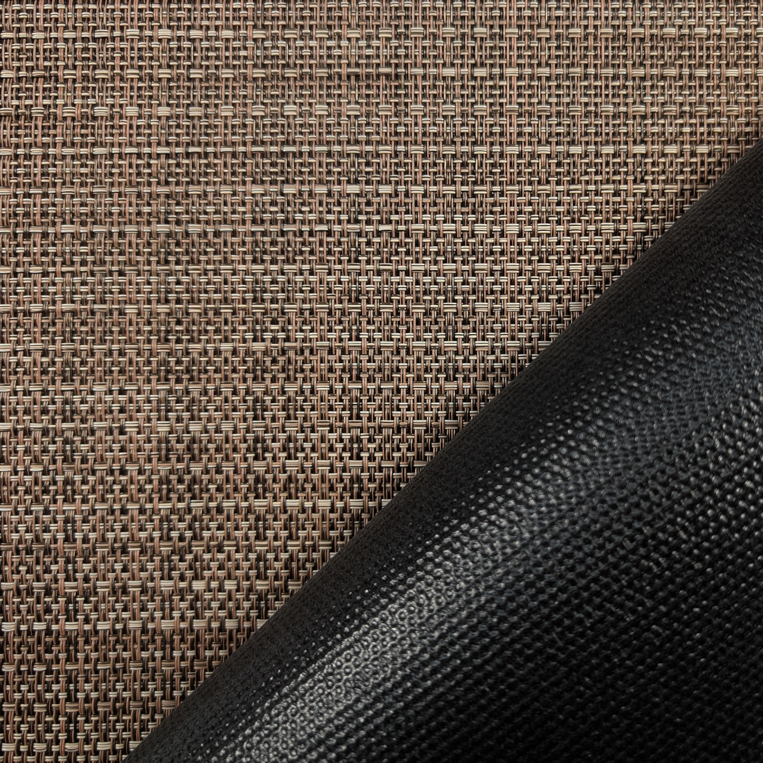 Brown Beige Woven Kitchen Rug Image