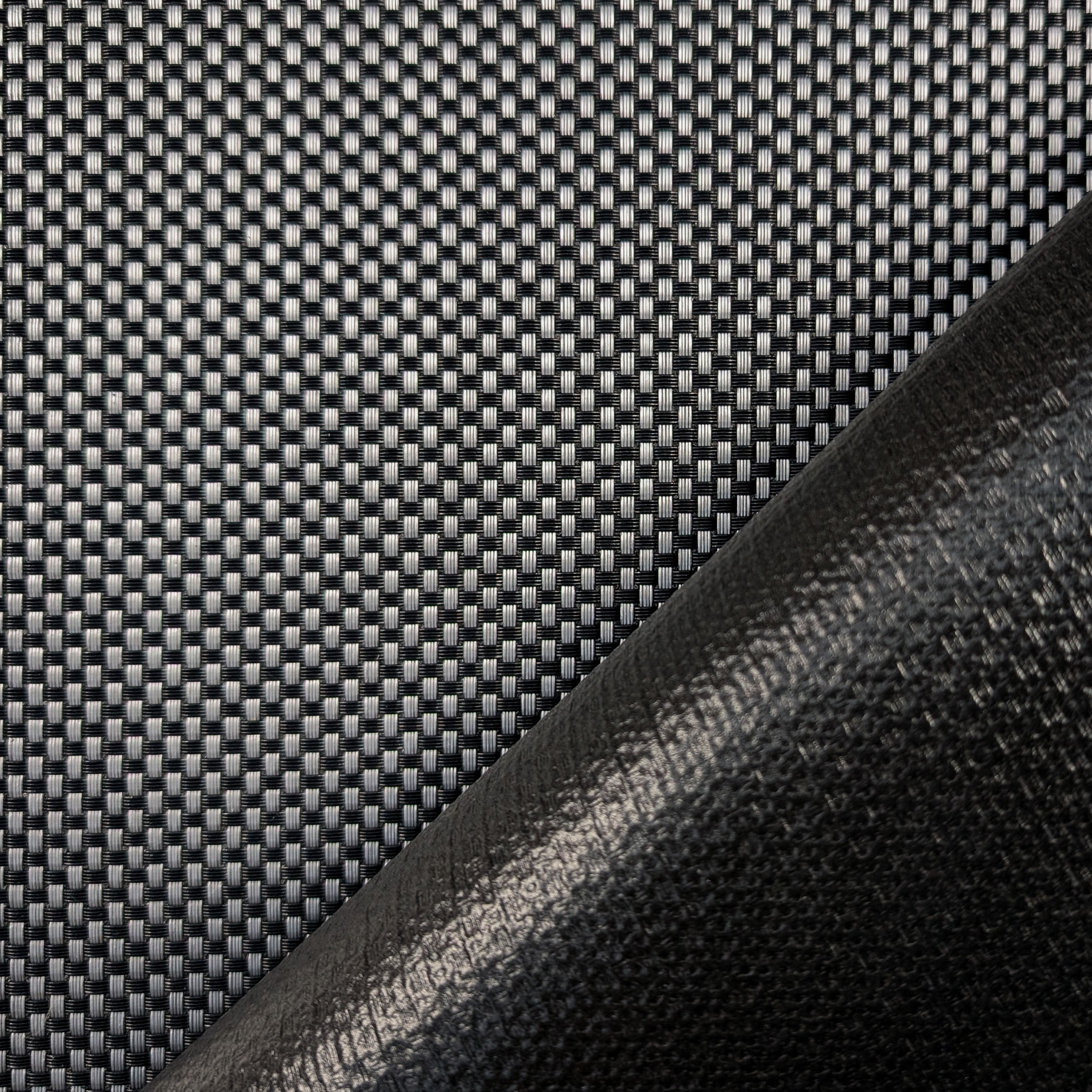 Grey and Black Woven Kitchen Rug Image