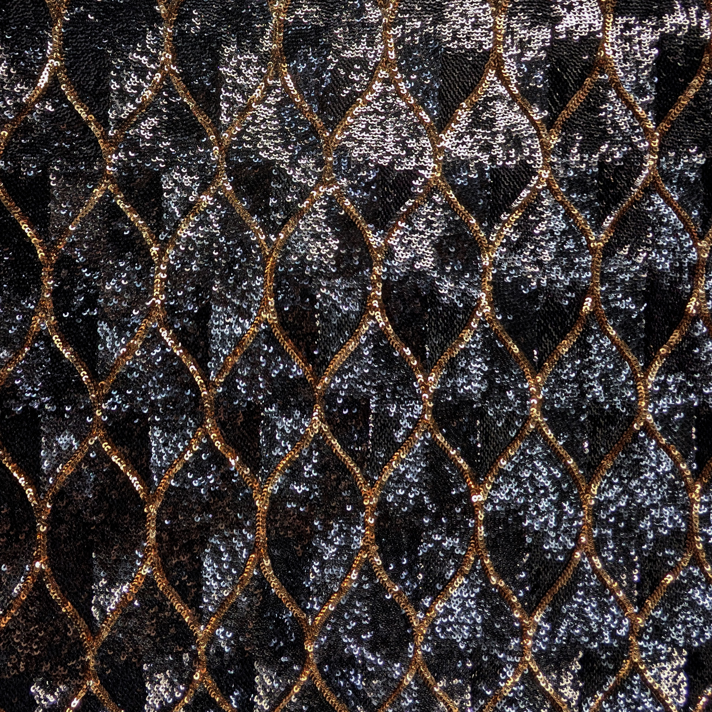 High Fashion Sequins Black and Gold Image