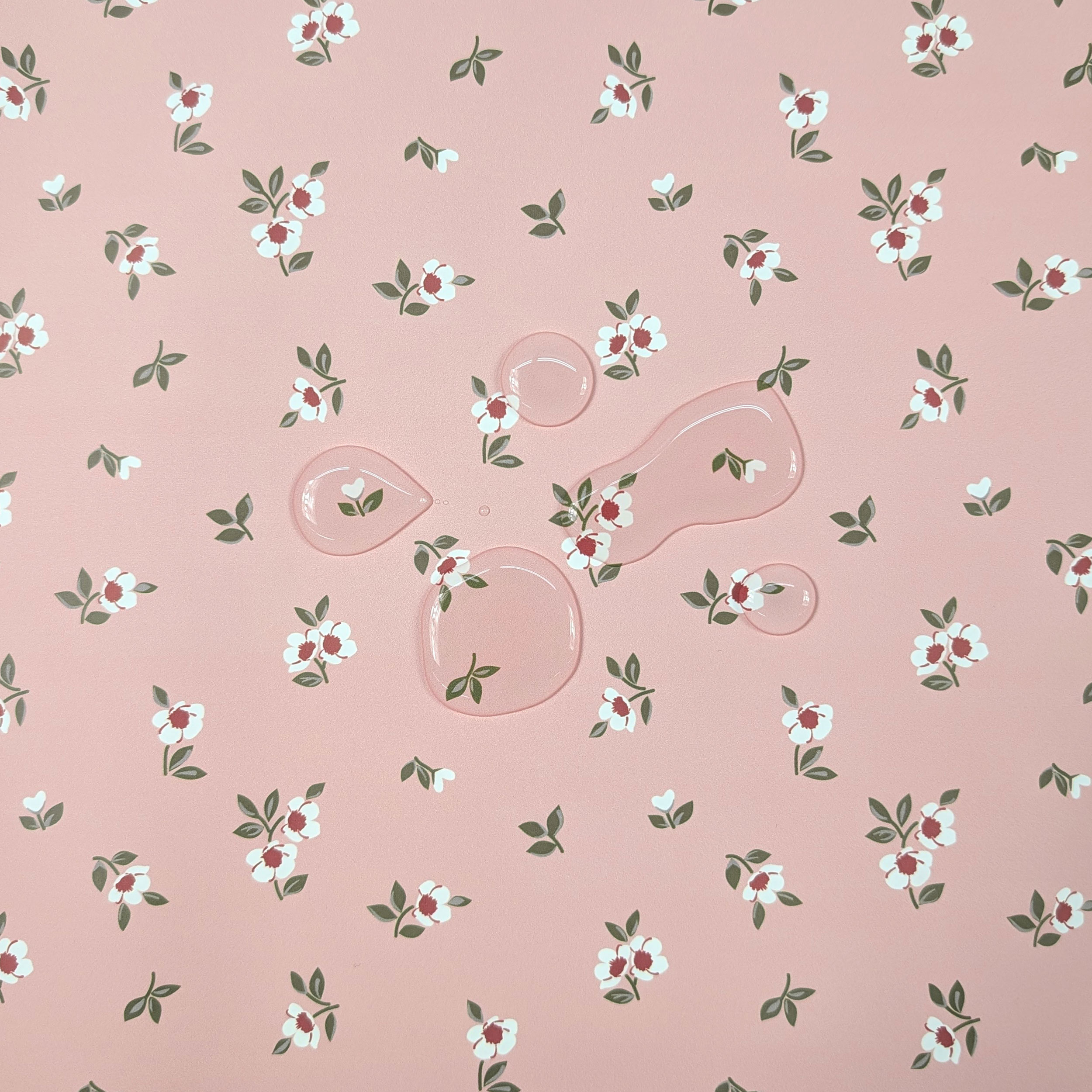 Waterproof Flowers Pink Background Image