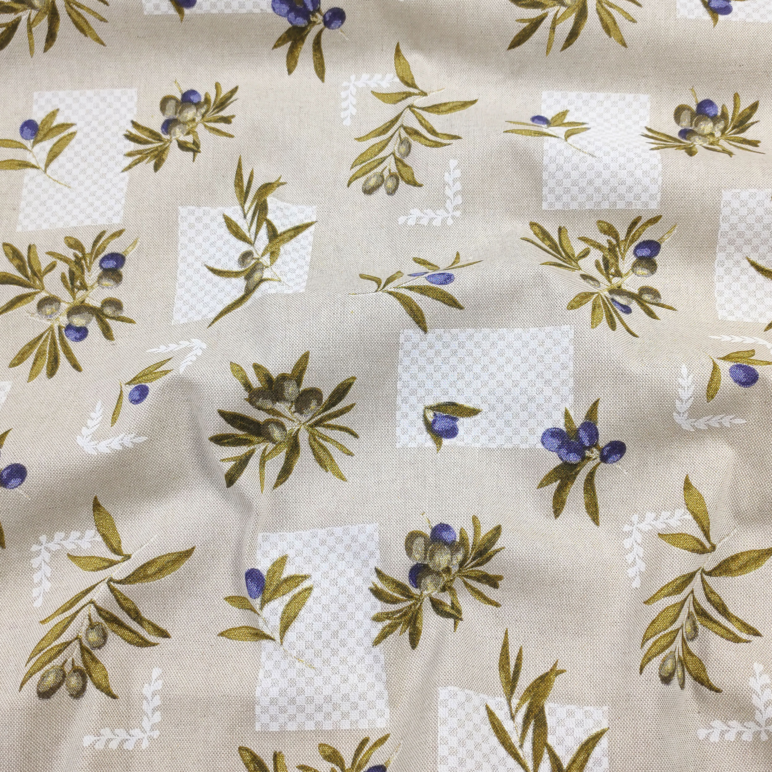 Mixed Cotton Olive fabric
