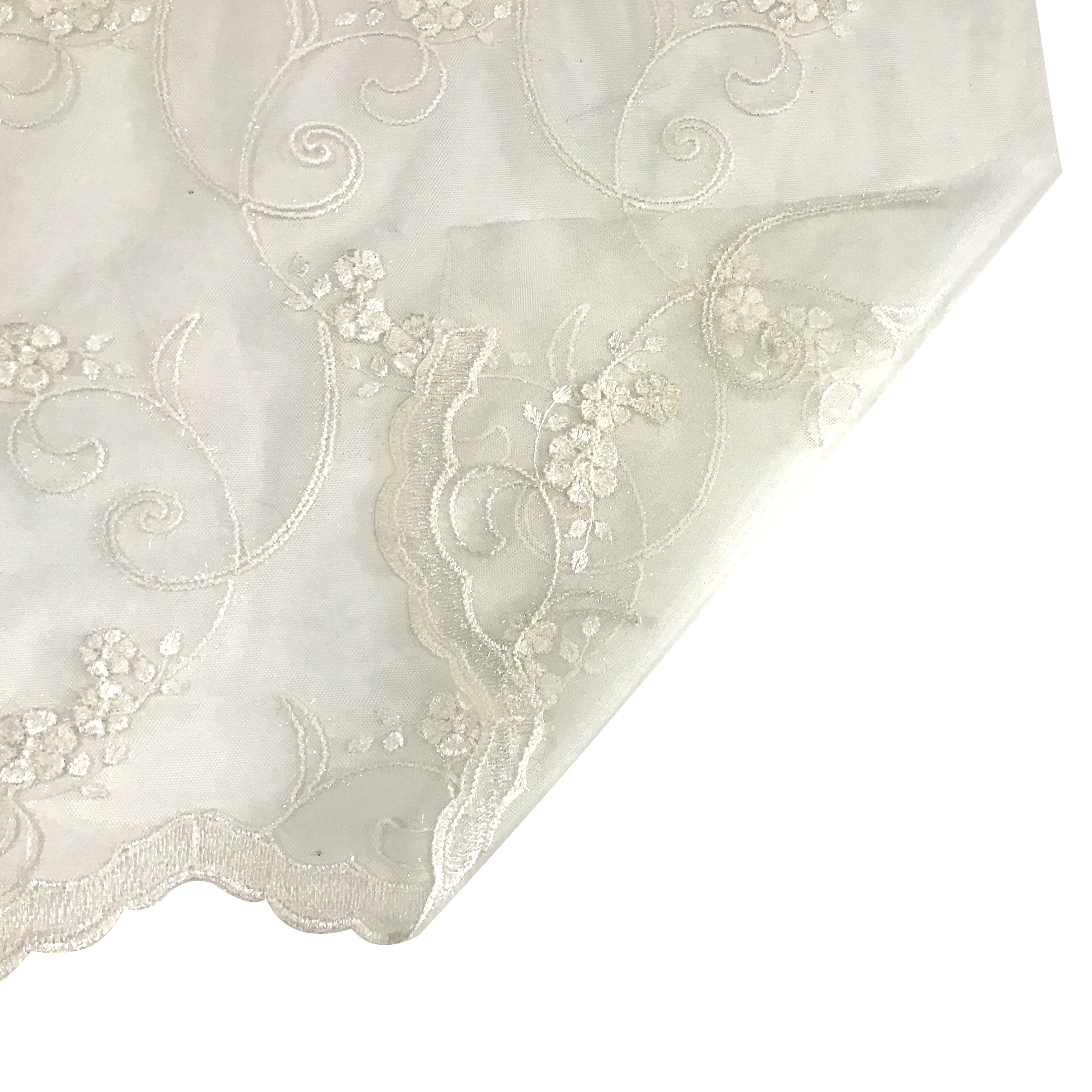 Tessuto Tenda Pizzo Fiore Lurex Image